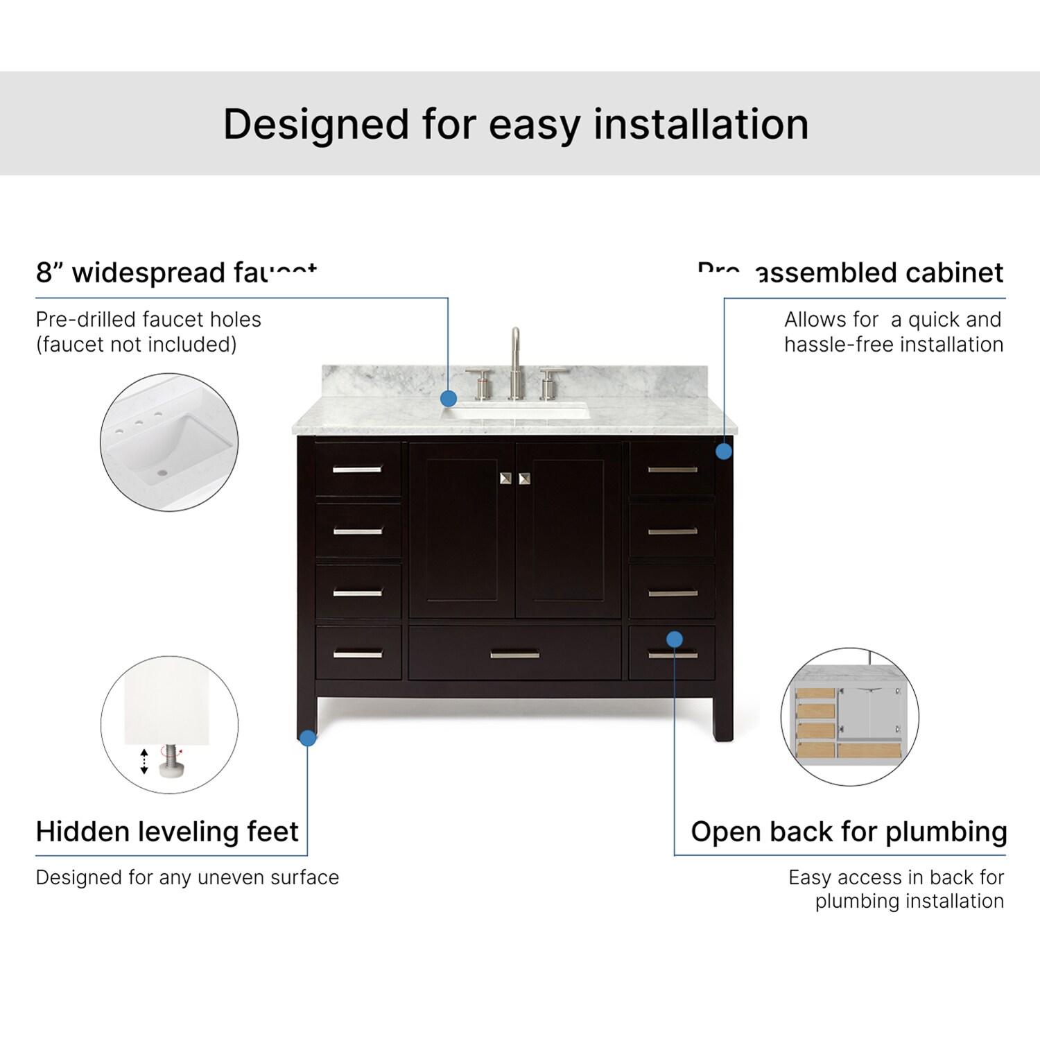 ARIEL A049SCW2RVOESP Bath-Vanity-Combo - View #7