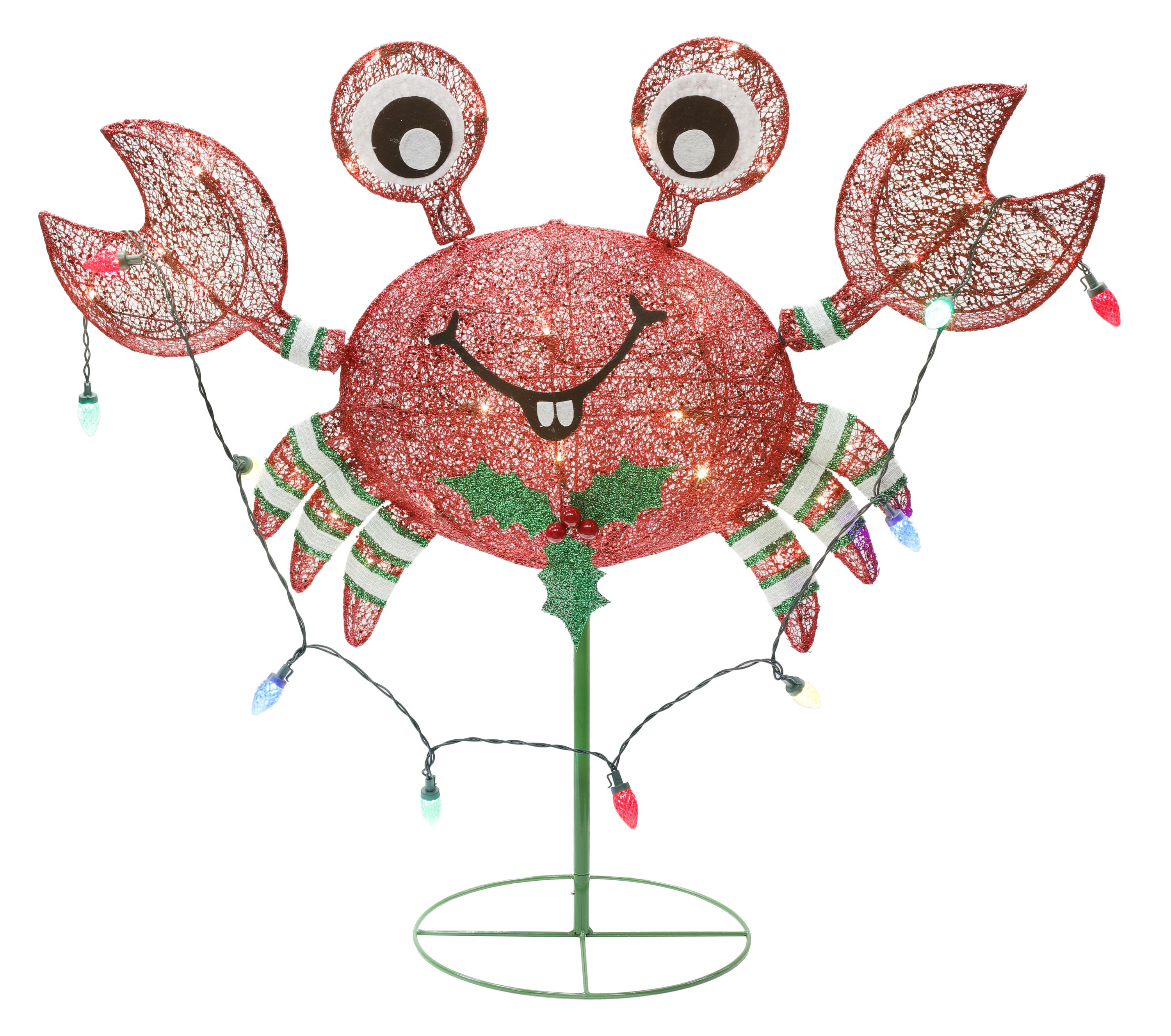 Holiday Living 36-in Crab Free Standing Decoration with Multicolor LED  Lights at