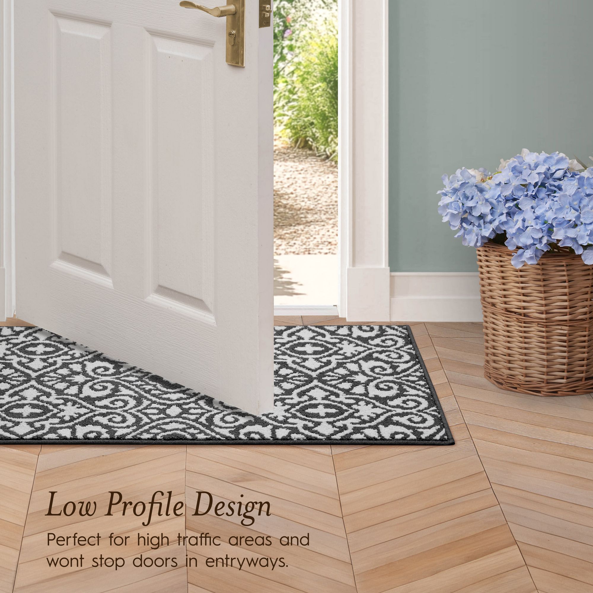 Laura Ashley Freya Two-Tone 2.1 ft x 5 ft Runner Rug in the Rugs ...