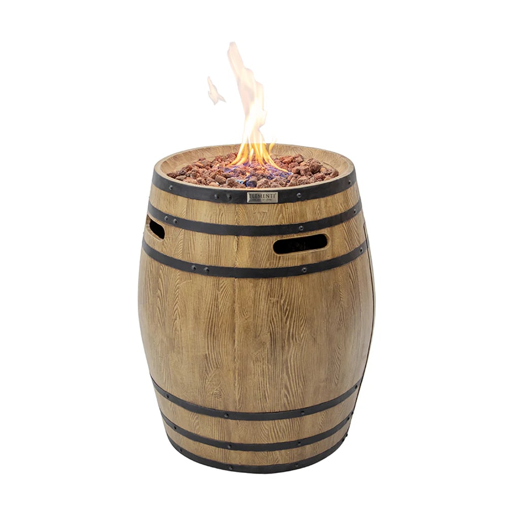 Elementi OFG615RW-LP-1 27-in W Brown Portable Concrete Round Tabletop Liquid propane Fire pit