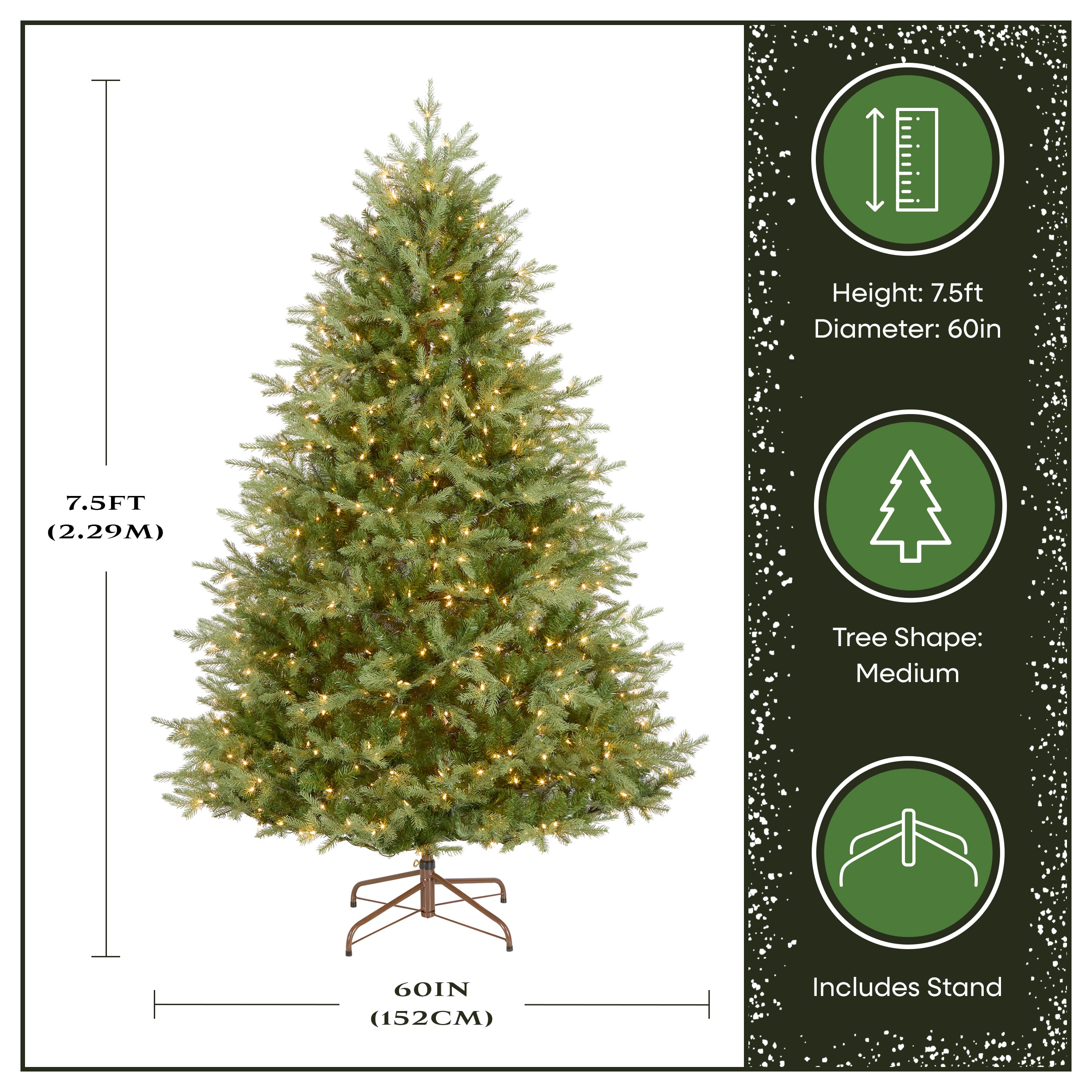 National Tree Company 7.5-ft Norway Spruce Pre-lit Artificial