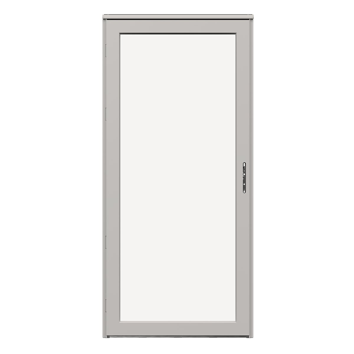 Platinum Secure Glass 32-in x 81-in Pebblestone Full-view Aluminum Storm Door Right-Hand Outswing in Brown | - LARSON 44904371L