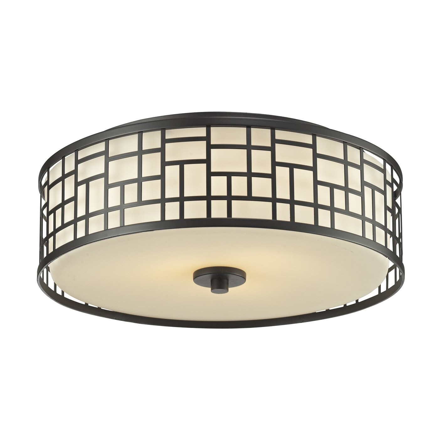 Z-Lite 329F16-BRZ Elea 1 -Light 16.25-in Bronze Flush Mount Light