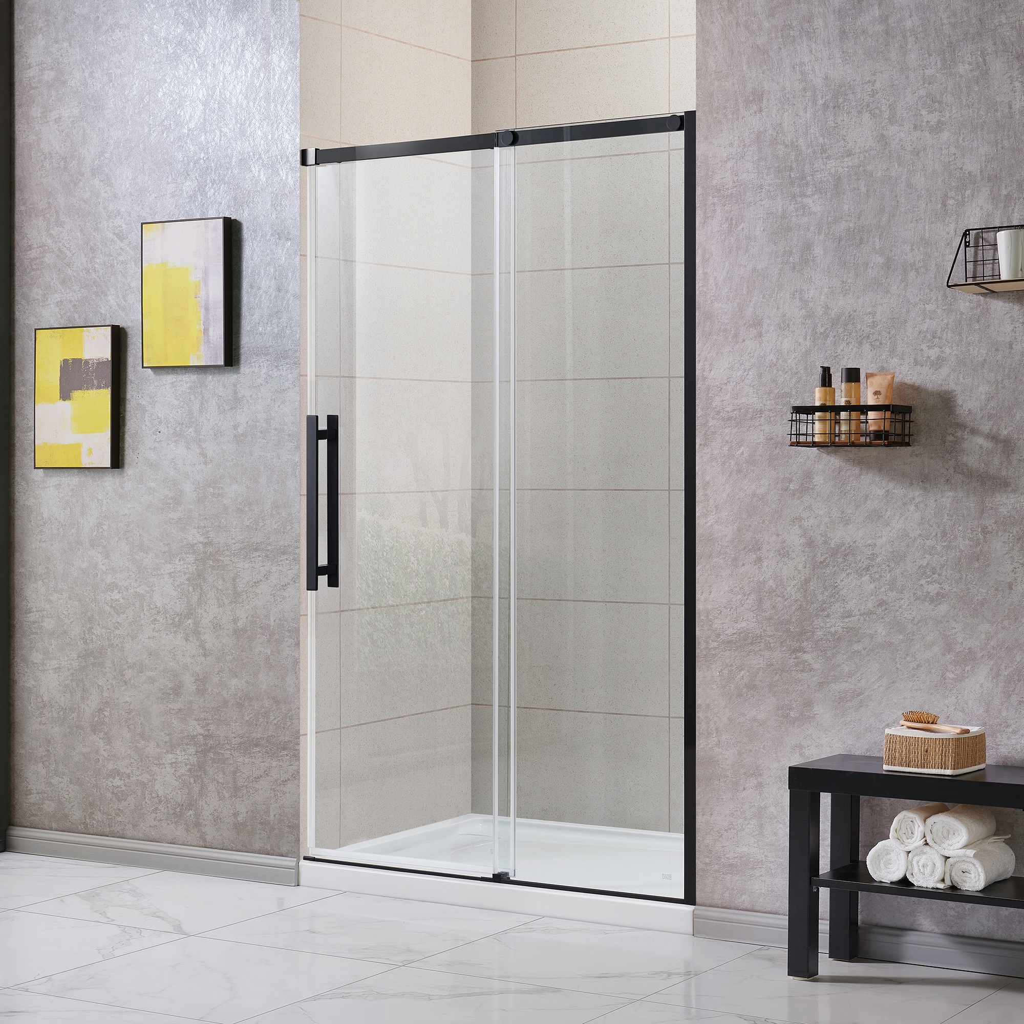 OVE Decors 15SKC-VENI48-BLK Alcove-Shower-Kit - View #3