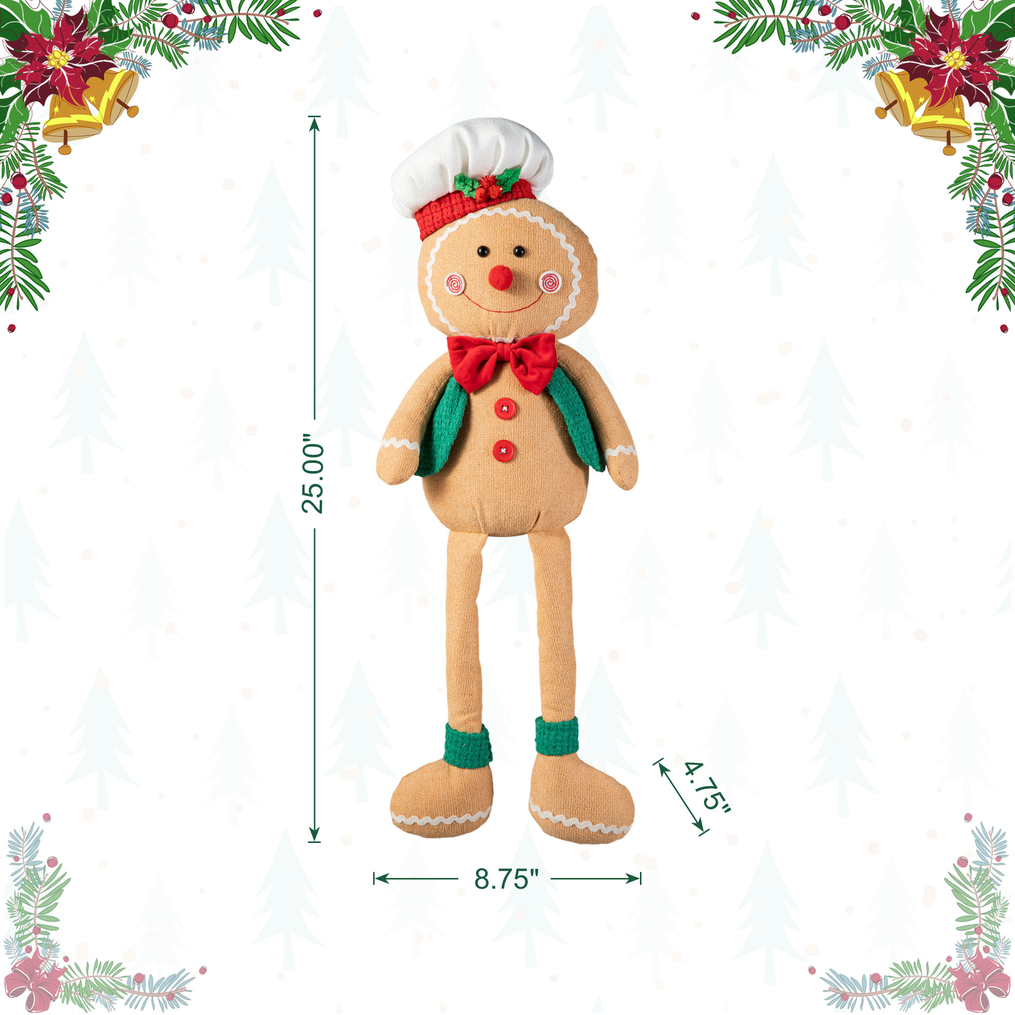 Glitzhome 2040100004 Table-Christmas-Decorations - View #5