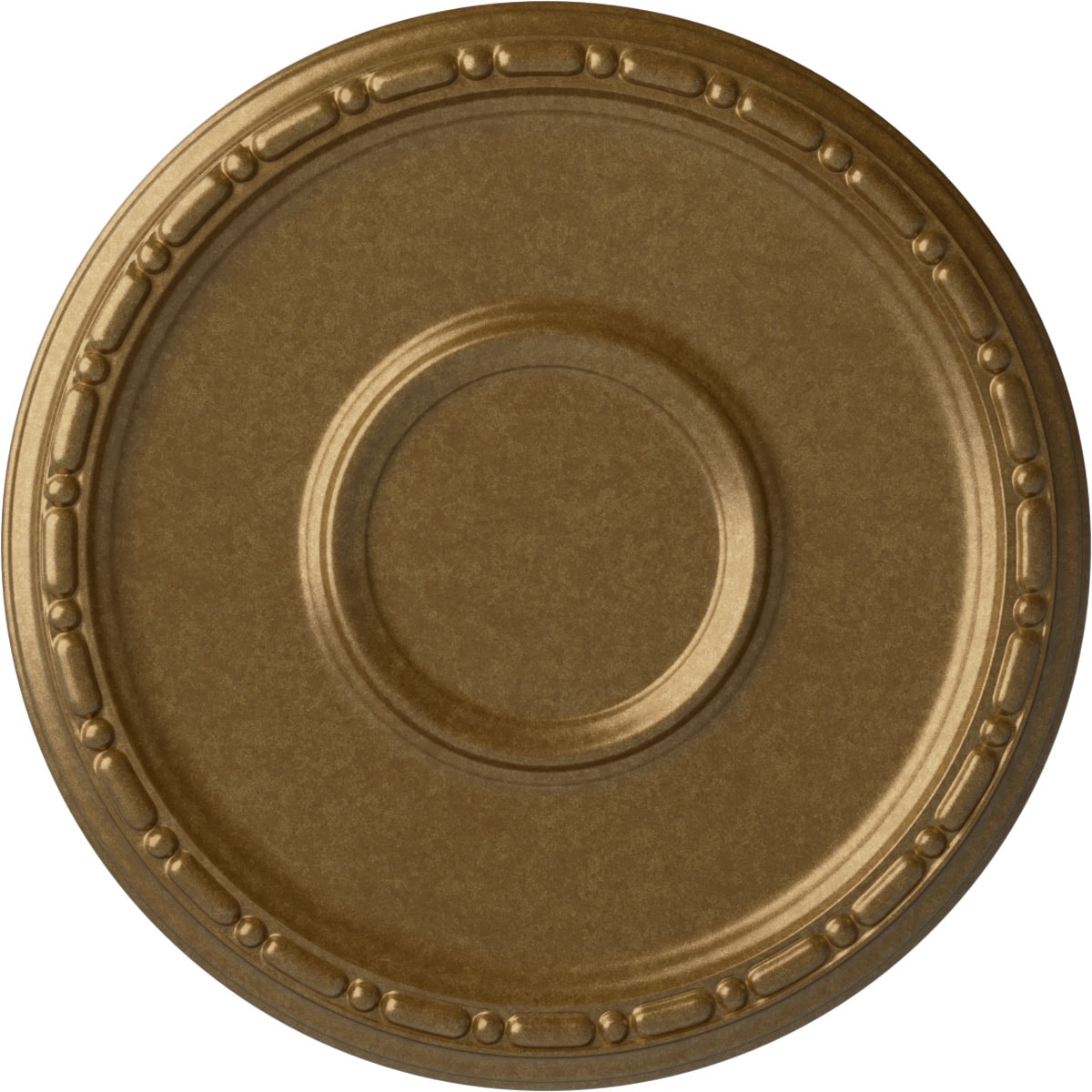 Ekena Millwork CM16MDPAS Medea 16.5-in W x 16.5-in L Painted Pale Gold Polyurethane Whole Ceiling Medallion
