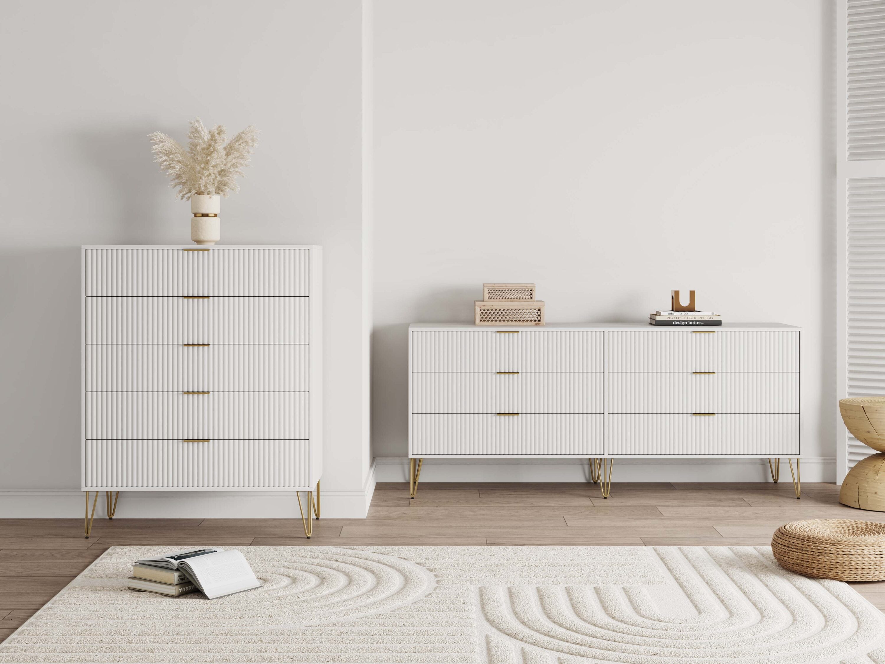 Manhattan Comfort 2-DB03-WH White 11 -Drawer Standard dresser
