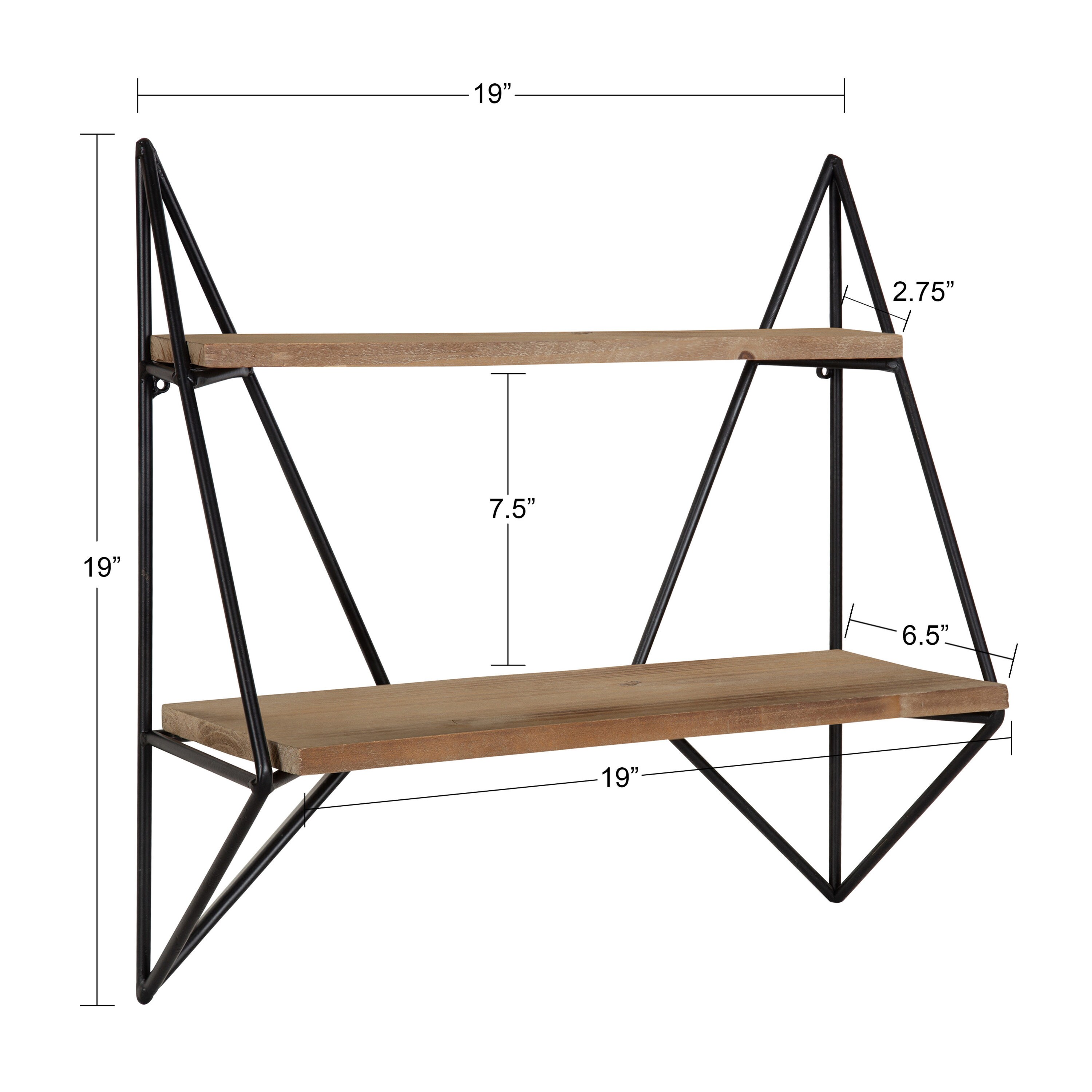 Kate and Laurel 214966 Wall-Mounted-Shelving - View #2