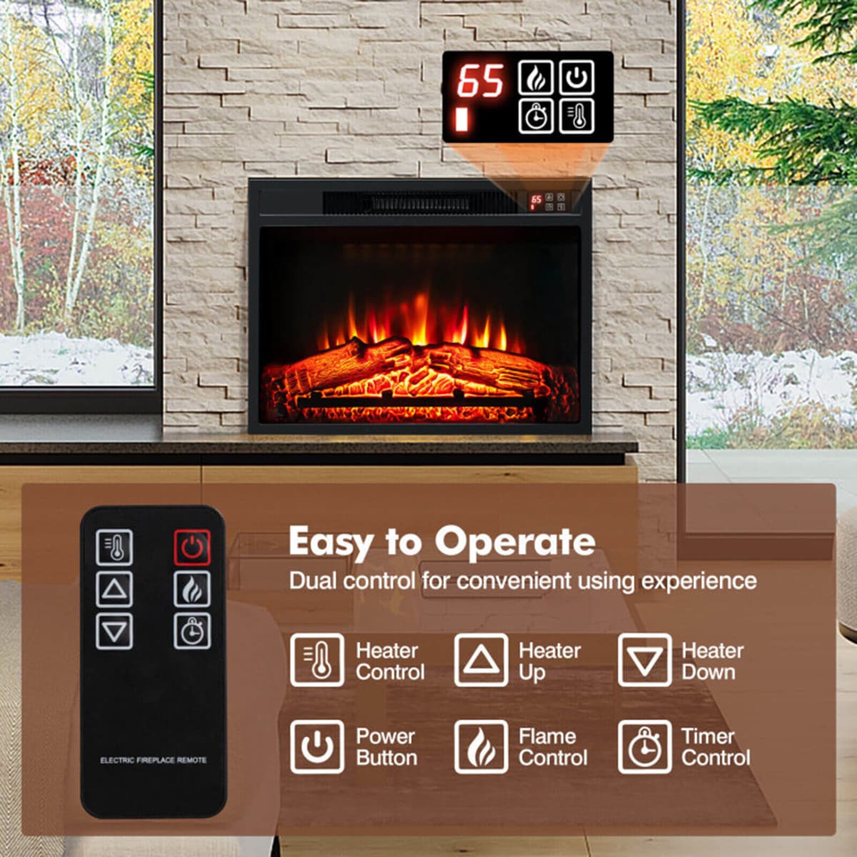 Clihome CL-BKUS-10194 Electric-Fireplaces - View #10