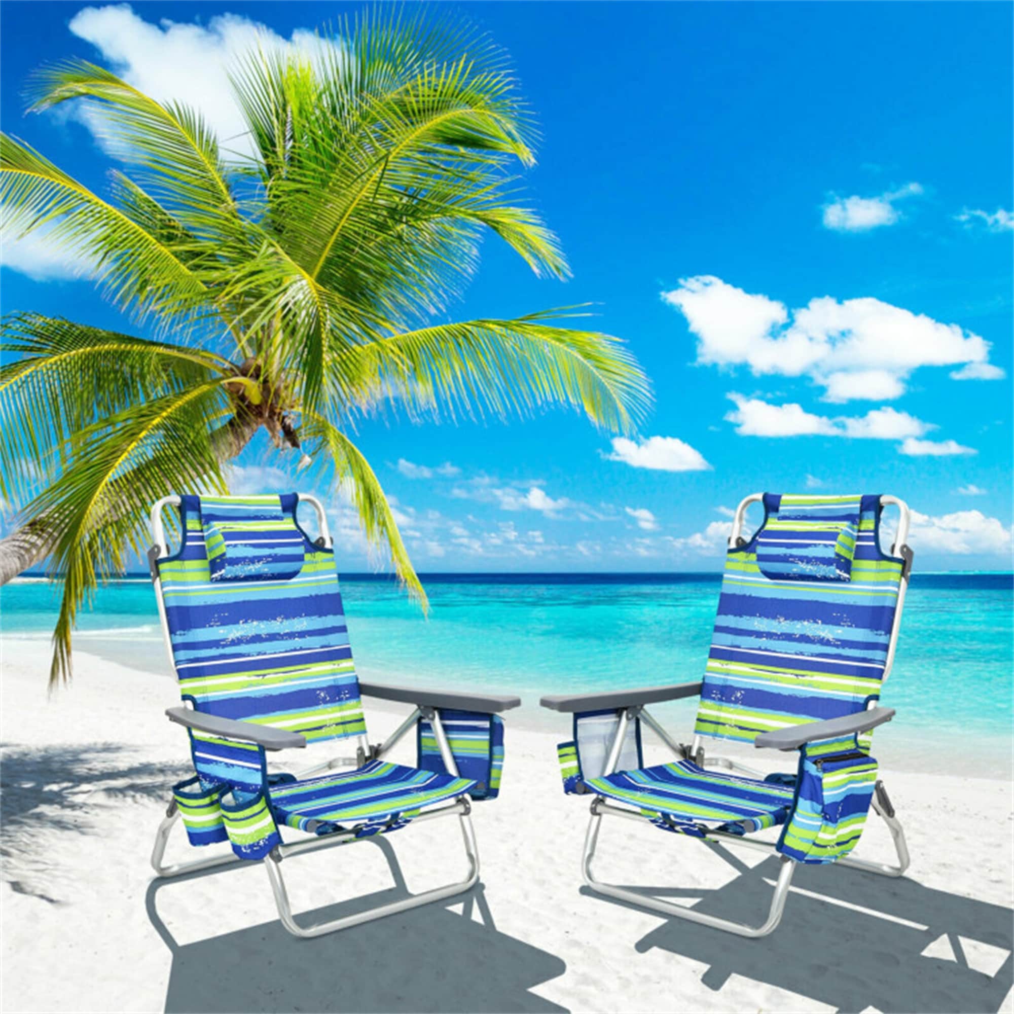 BABOOM BOM-019BL-4-CO Beach-Camping-Chairs - View #3