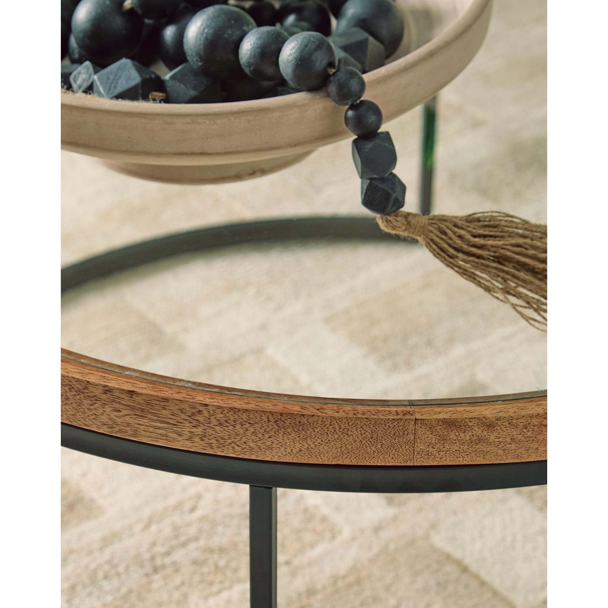 Signature Design by Ashley Noraluna Medium Brown Mango Glass Casual ...