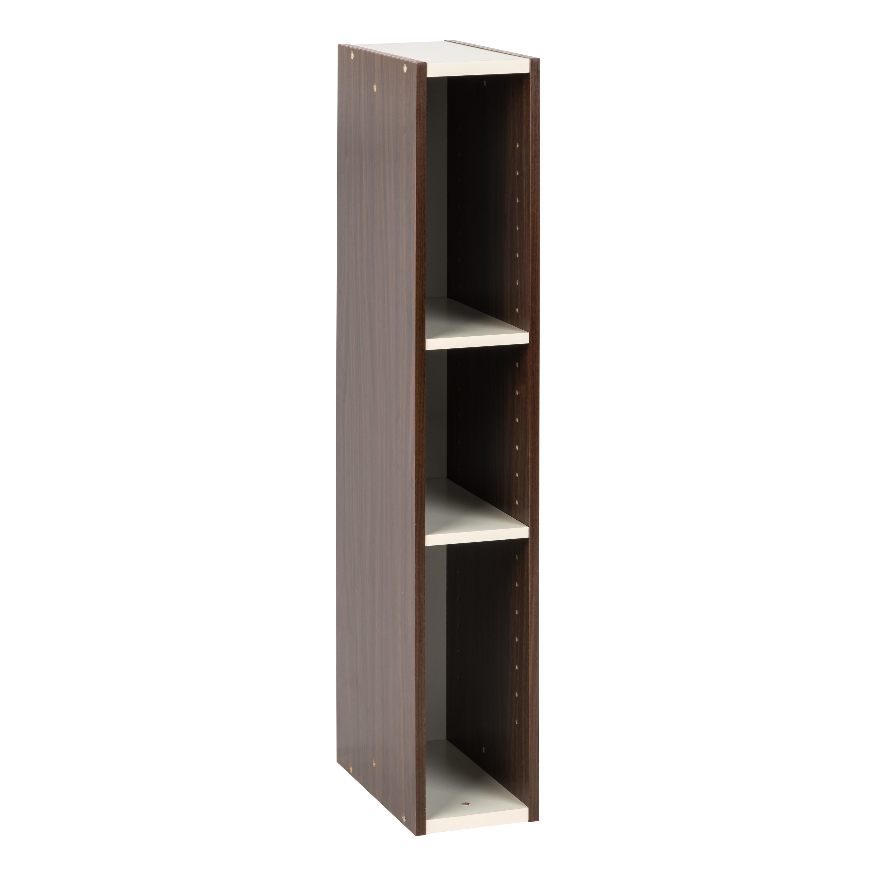 Small Narrow Bookcase Bookshelf Vertical For Tall Wall Book 3 Tier Thin Shelf 