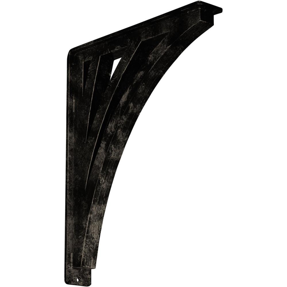 Ekena Millwork BKTM02X12X15TNEAPG Nevio 12-in x 2-in x 15-in Antique Gold Wrought Iron Countertop Support Bracket