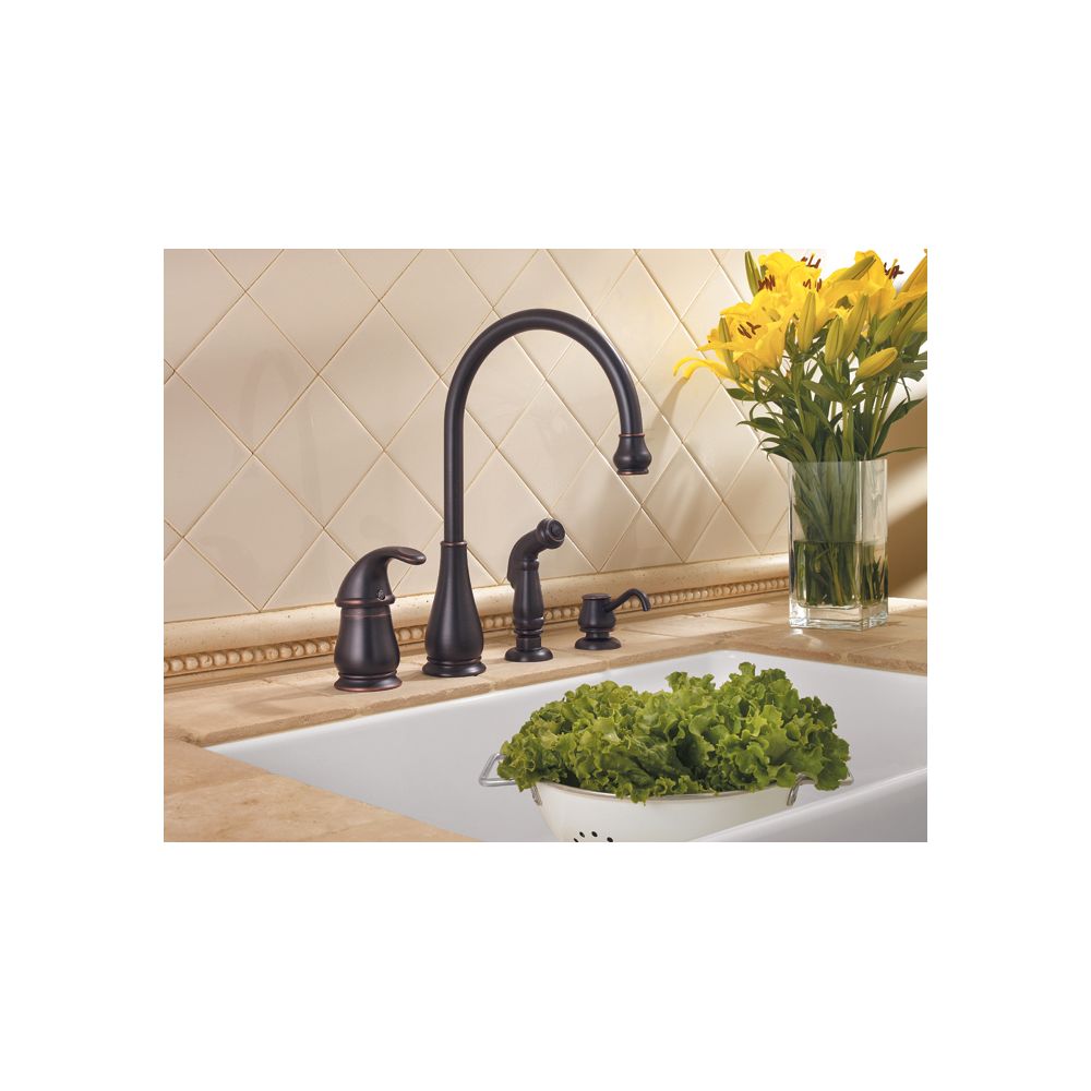 Pfister Treviso Tuscan Bronze Single Handle High Arc Kitchen Faucet   01575613 