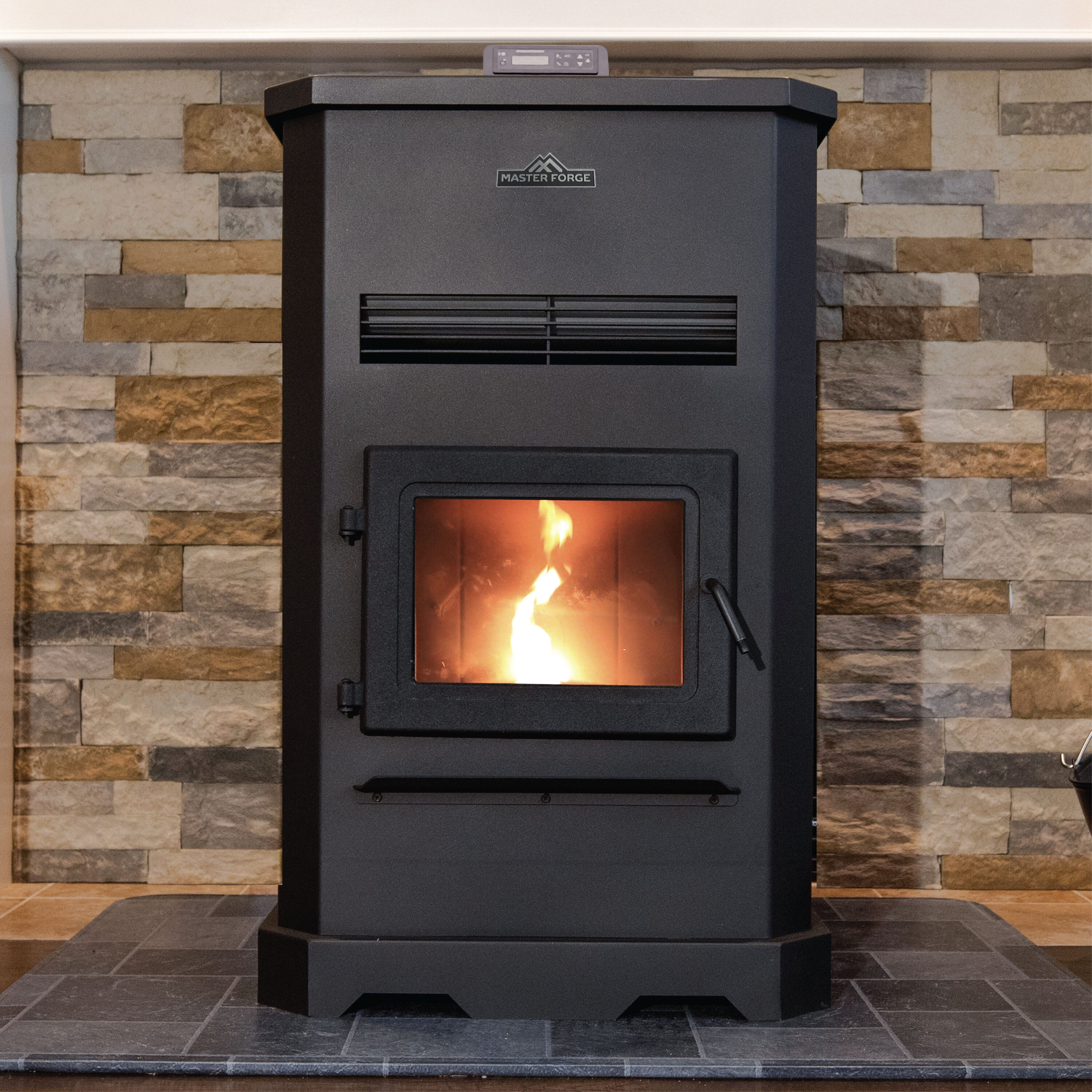 Master Forge 2500 Sq Ft Pellet Stove With 80 Lb Hopper EPA Approved   67405305 