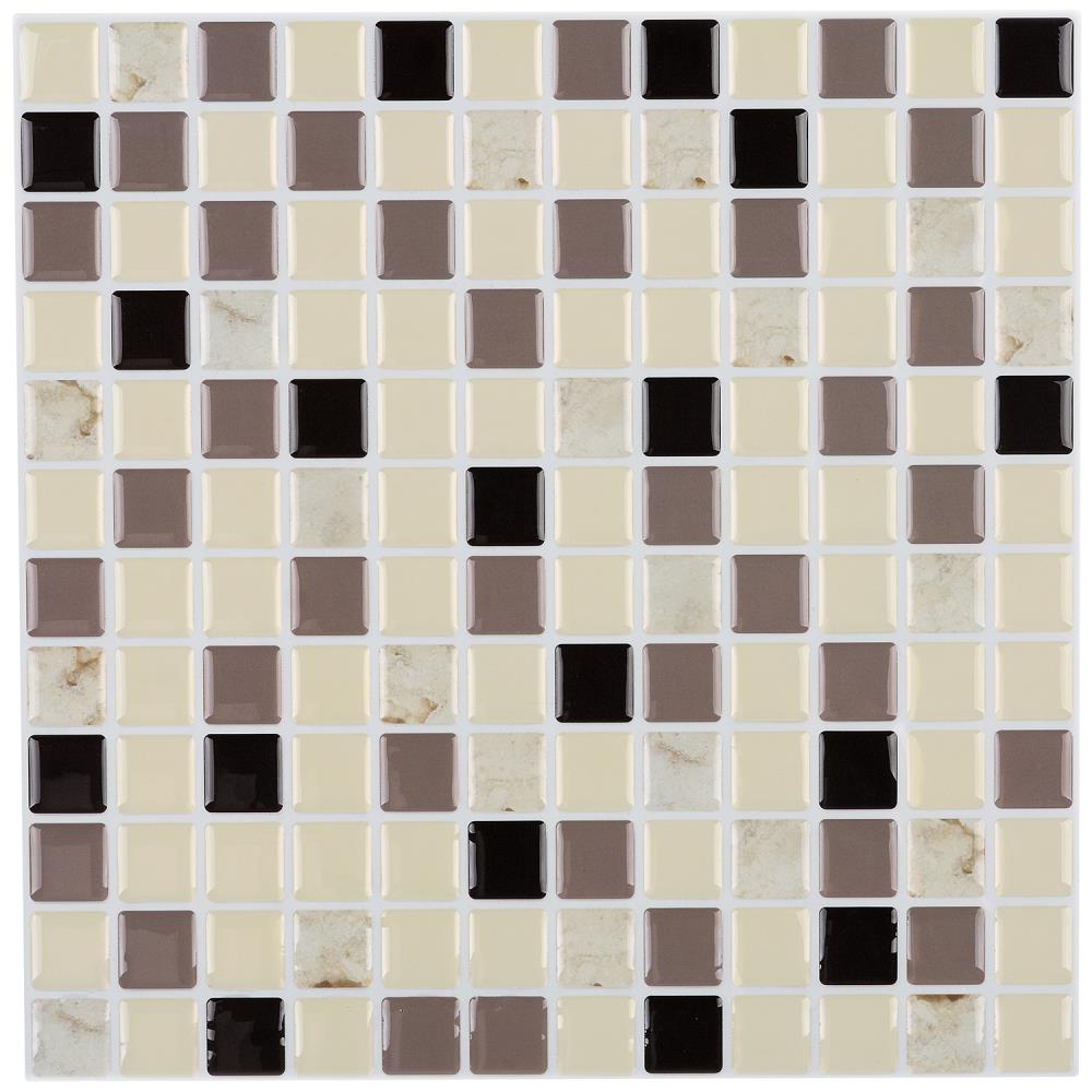 Instant Mosaic 07107 6-Pack Multicolor 12-in x 12-in Composite Random Mosaic Wall Tile (Common: 12-in x 12-in; Actual: 12-in x 12-in)