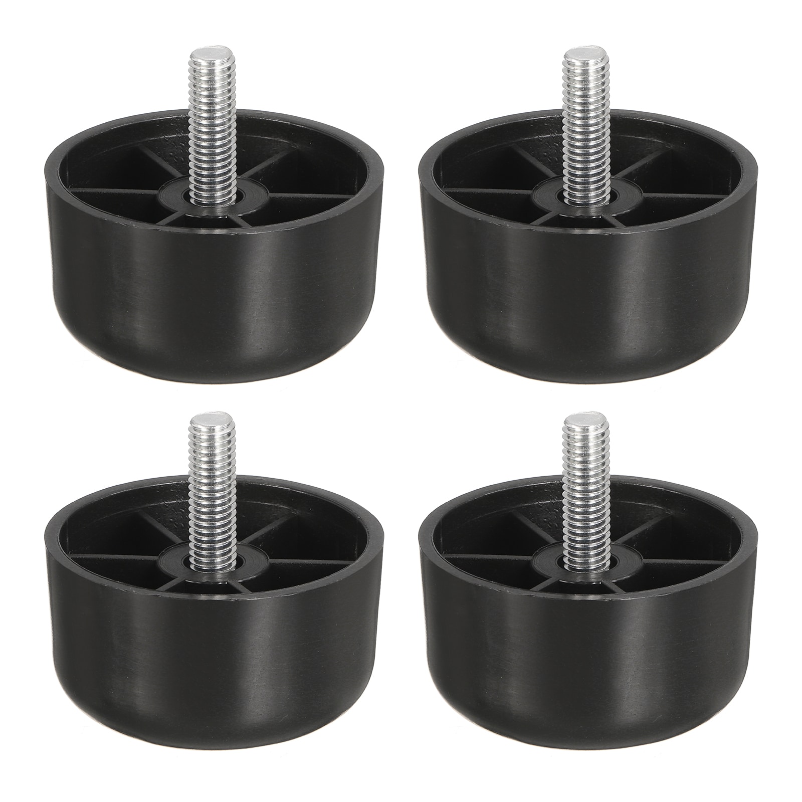Unique Bargains 4pcs M8 x 1.25mm x 1.2 x 2.2-Inch Furniture Legs Plastic Sofa Couch Legs Tapered Replacement Legs Tapered Feet for Chair Sofa Dresser Cabinets Bed Black