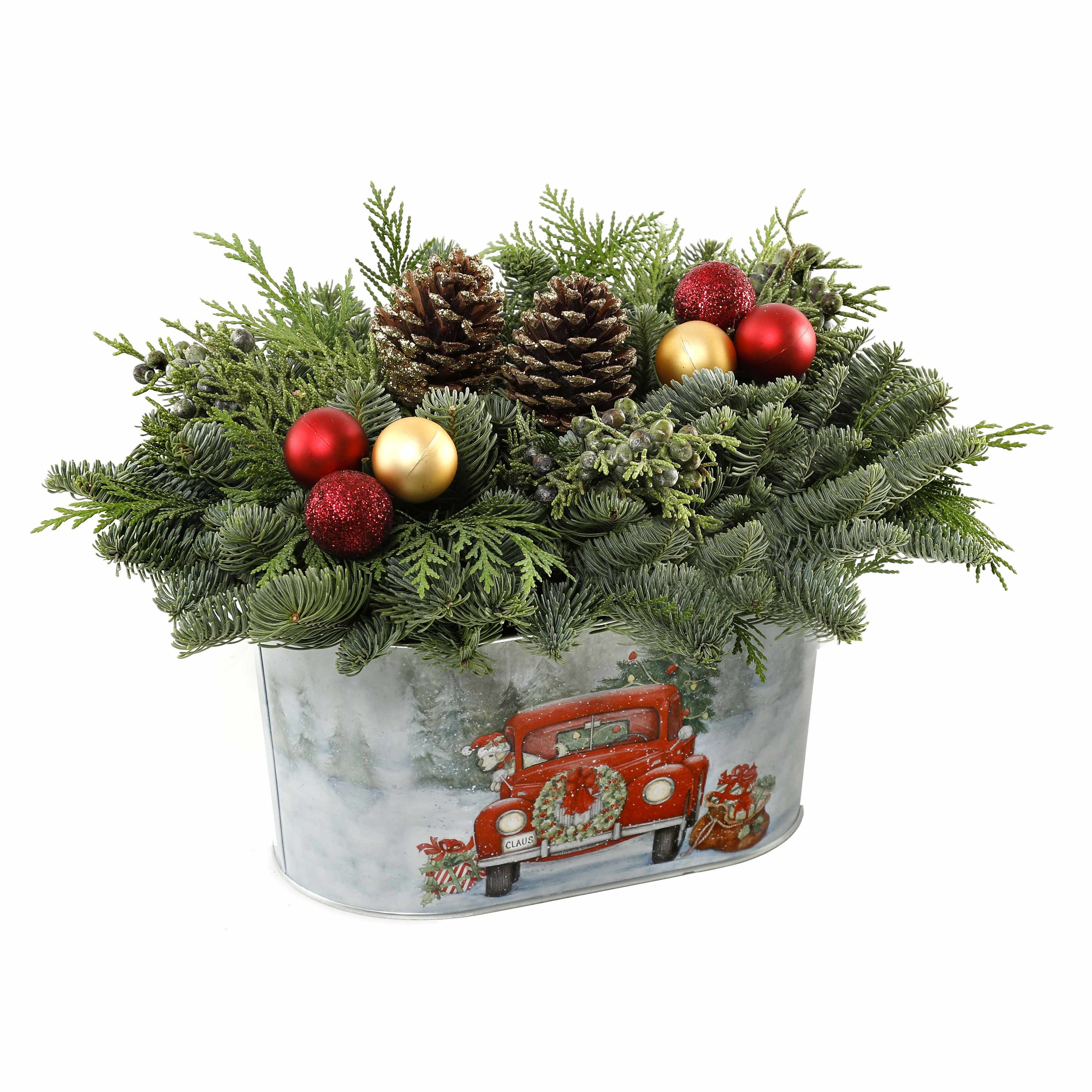 Fresh Christmas Greenery Basket at Lowes.com
