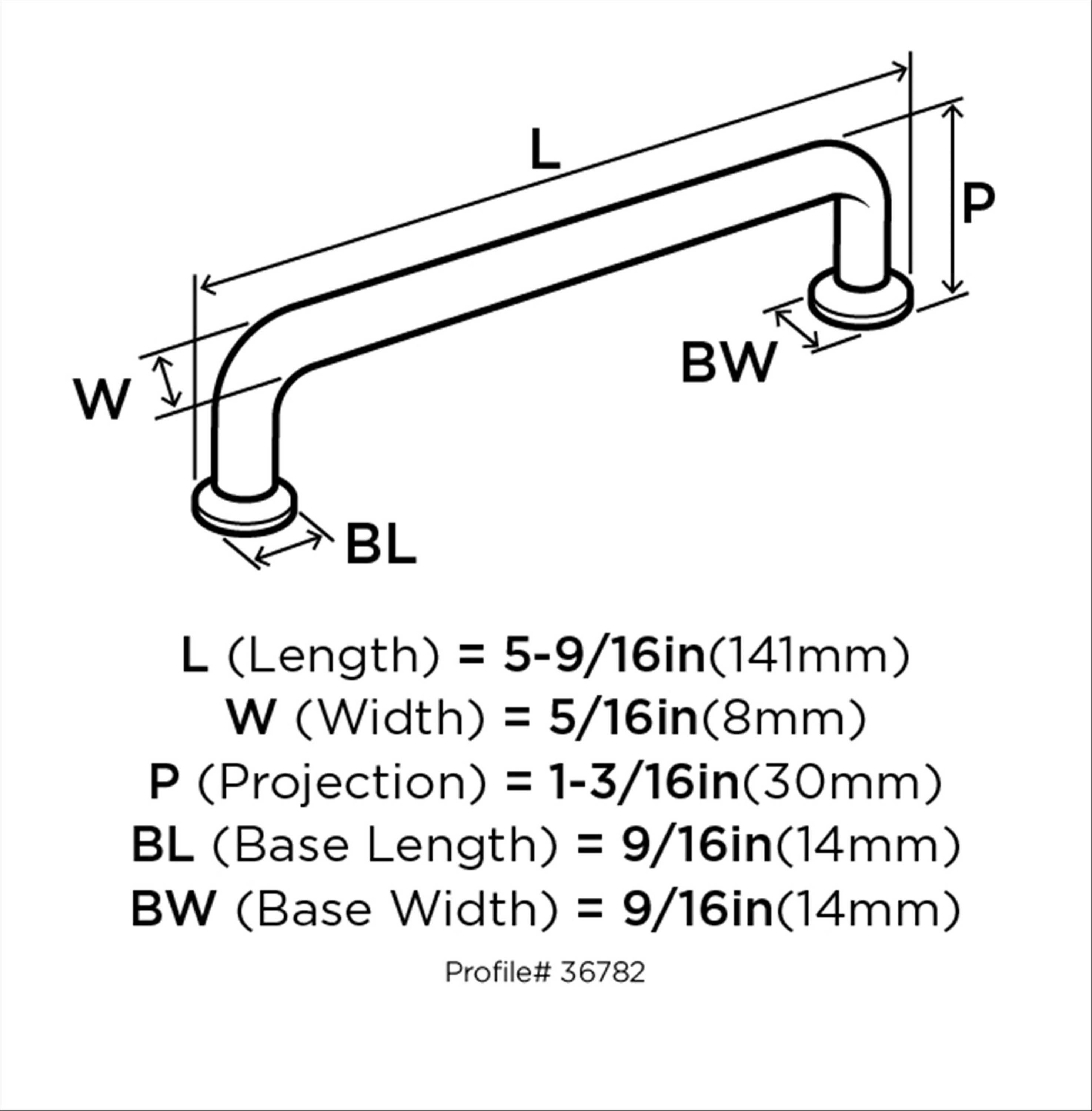 Polished Chrome 5-1/16 inch Cabinet Drawer Pull Bar