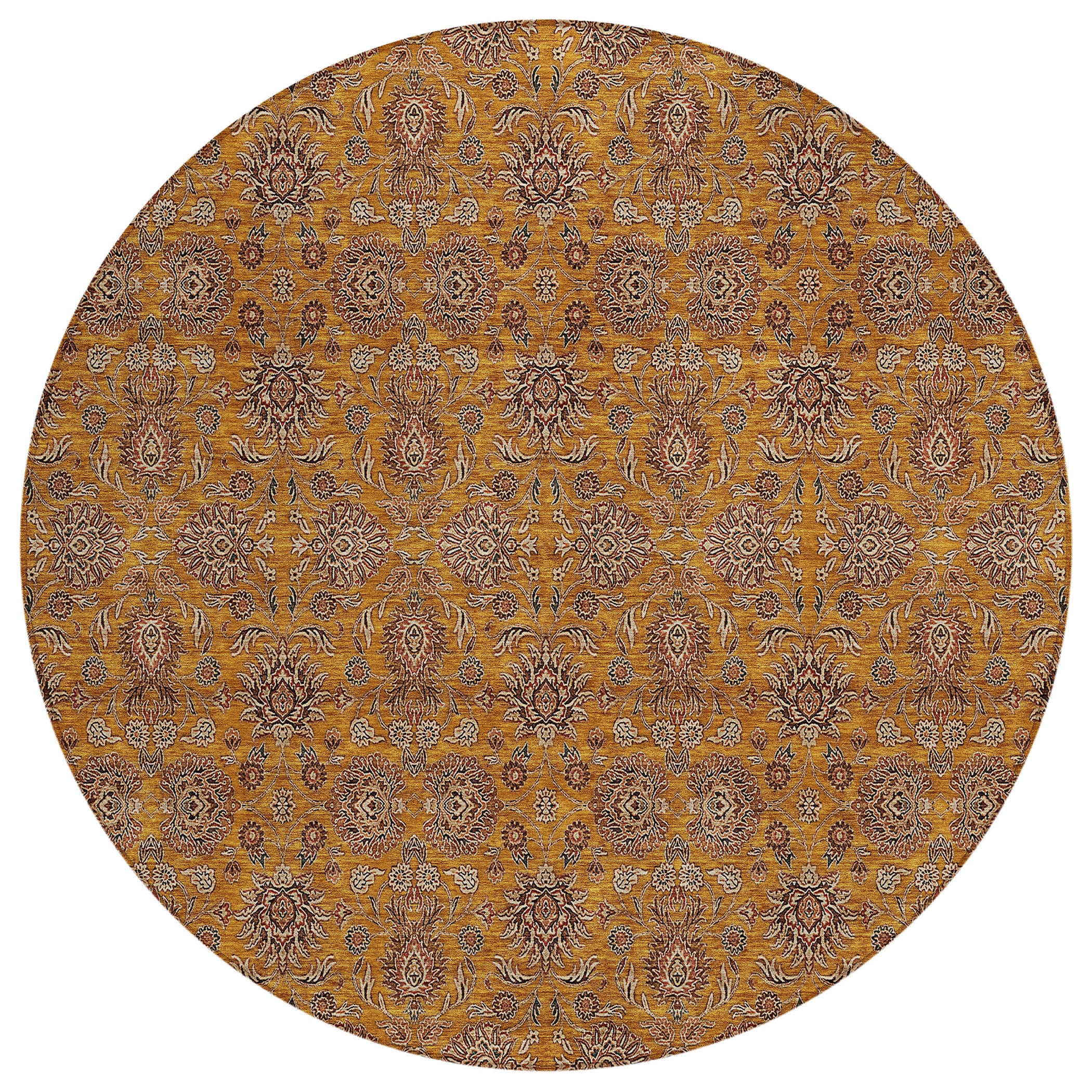 Addison Rugs ACN702CP8RO Chantille ACN702CP 8 x 8 (ft) Polyester Copper Round Indoor/Outdoor Geometric Machine washable Area rug