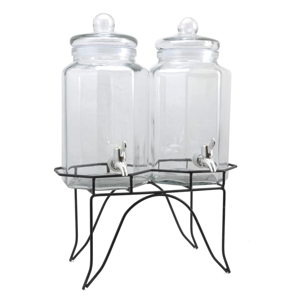 Gibson Home 0.95 Gallon Duval Glass Beverage Dispenser Clear