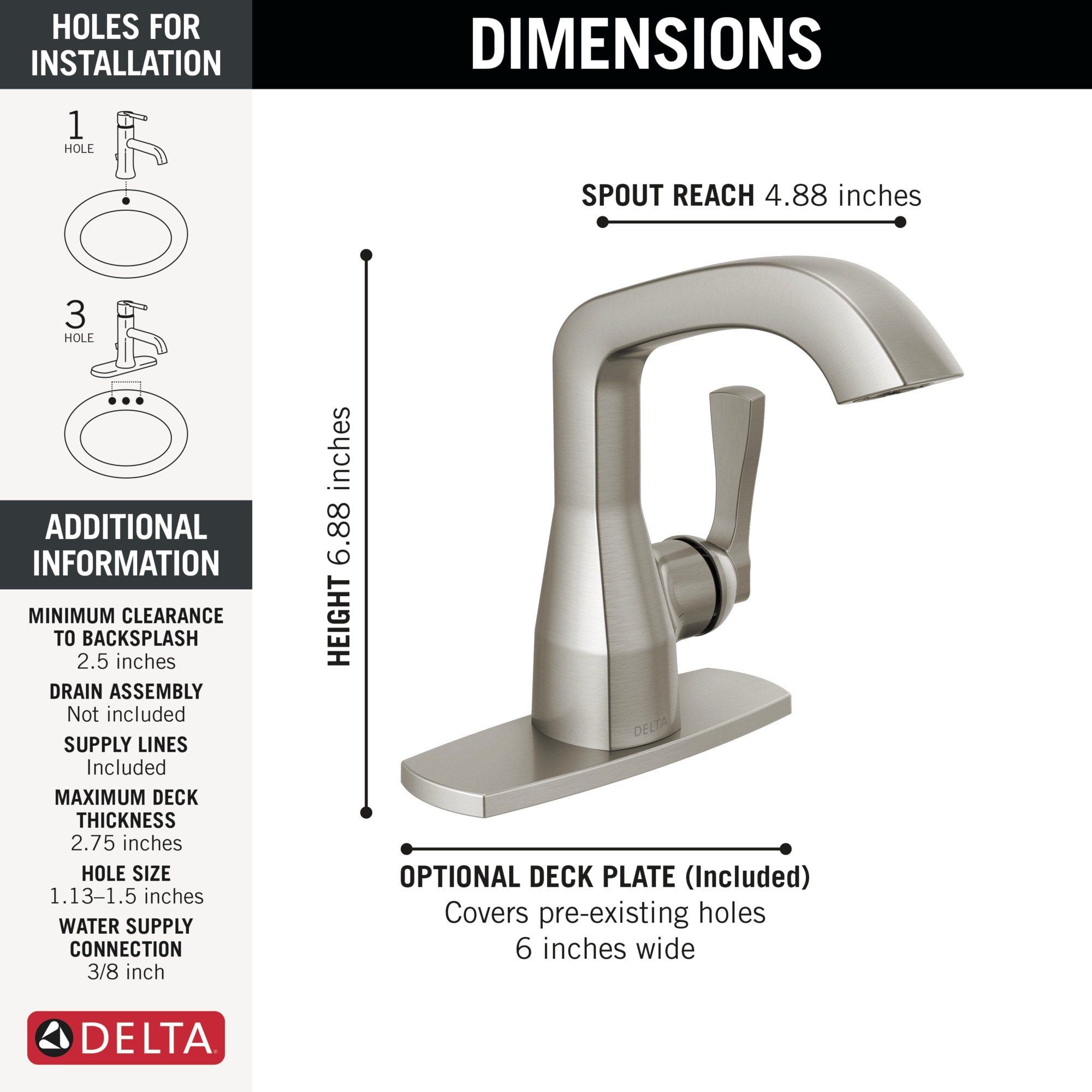 Delta 576-SS-PR-LPU-DST Lavatory-Faucets - View #3