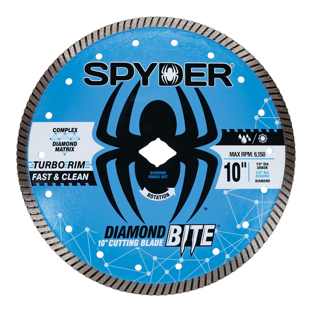 Spyder 14118 Diamond Bite 10-in Wet/Dry Turbo Rim Diamond Saw Blade