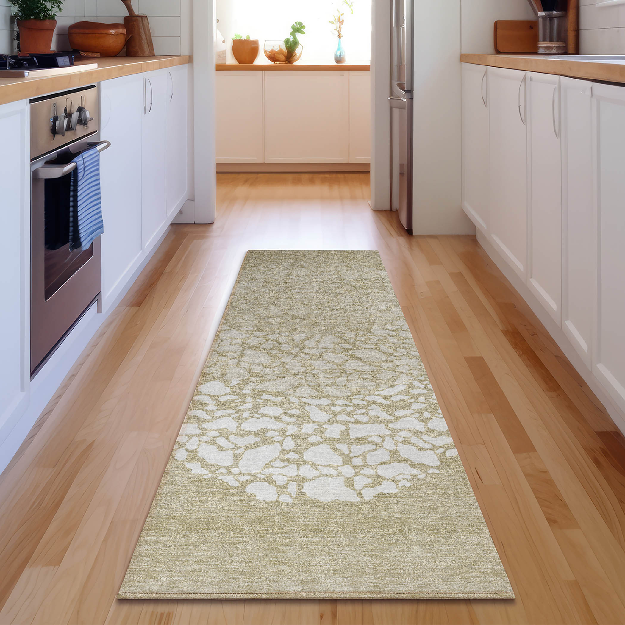 Addison Rugs AMF643BG2X8 Mayfield AMF643BG 2 x 7 (ft) Polyester Brown Rectangular Indoor Abstract Machine washable Runner rug