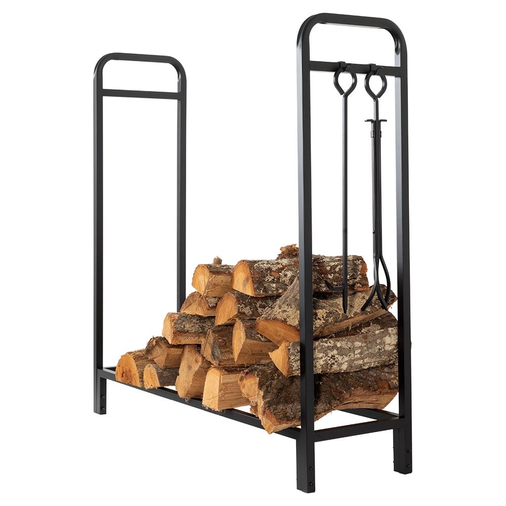 Modern Ember A09058BK 48-Inches x 24-Inches x 13.88-Inches Metal Log rack