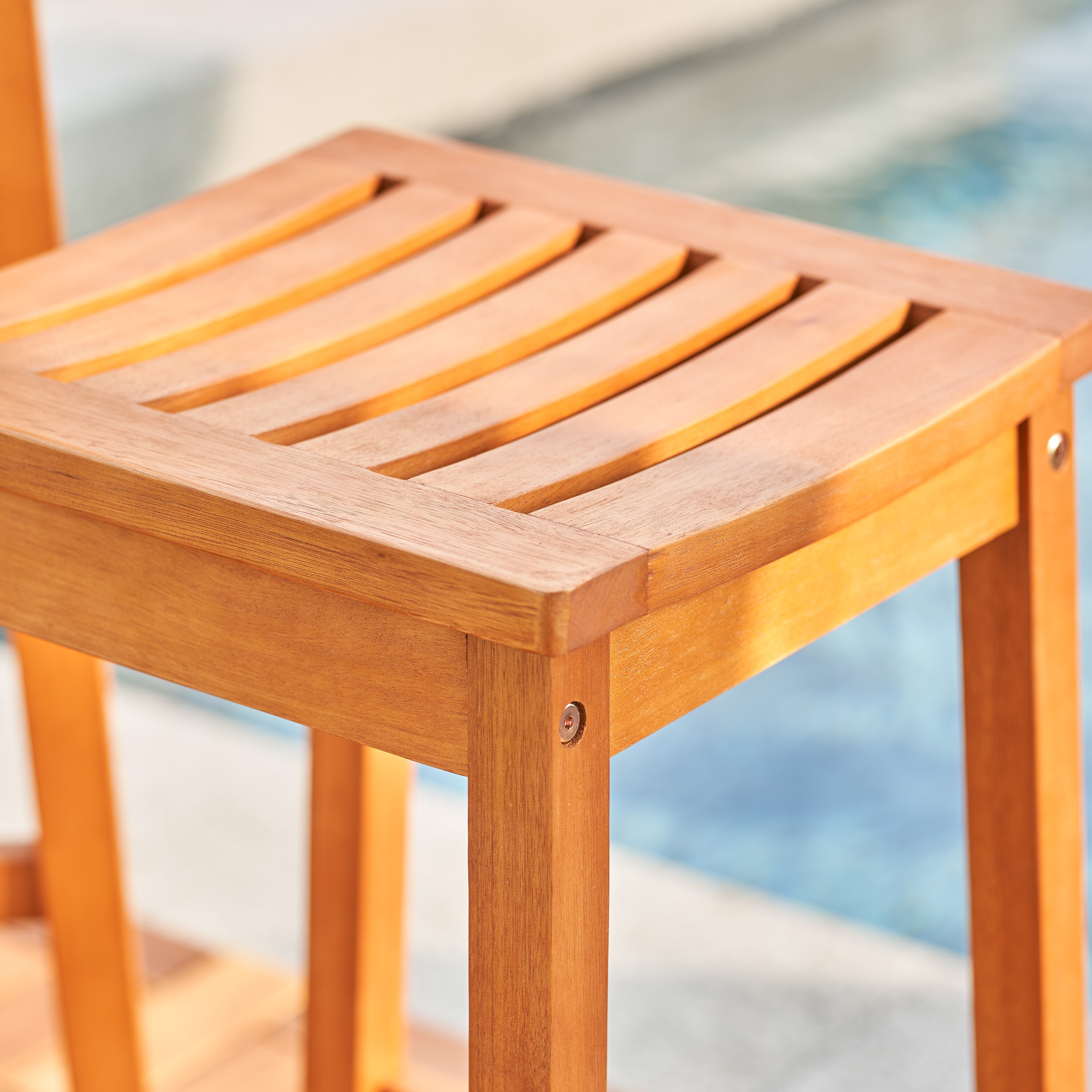 WELLFOR Square Outdoor Bistro Table 17in W x 17in L in the Patio