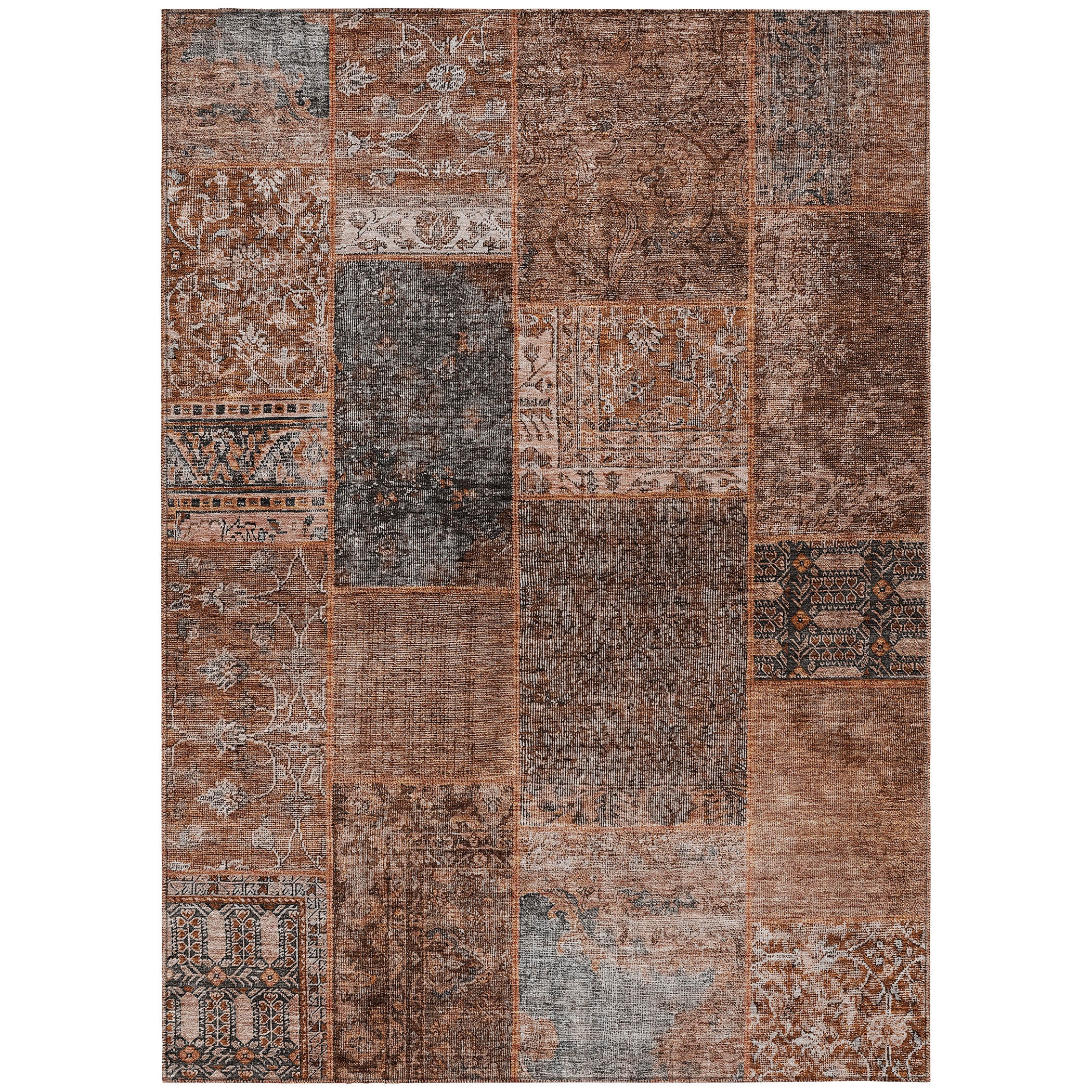 Addison Rugs ACN669TR3X5 Chantille ACN669TR 3 x 5 (ft) Polyester Terracotta Rectangular Indoor/Outdoor Geometric Machine washable Area rug