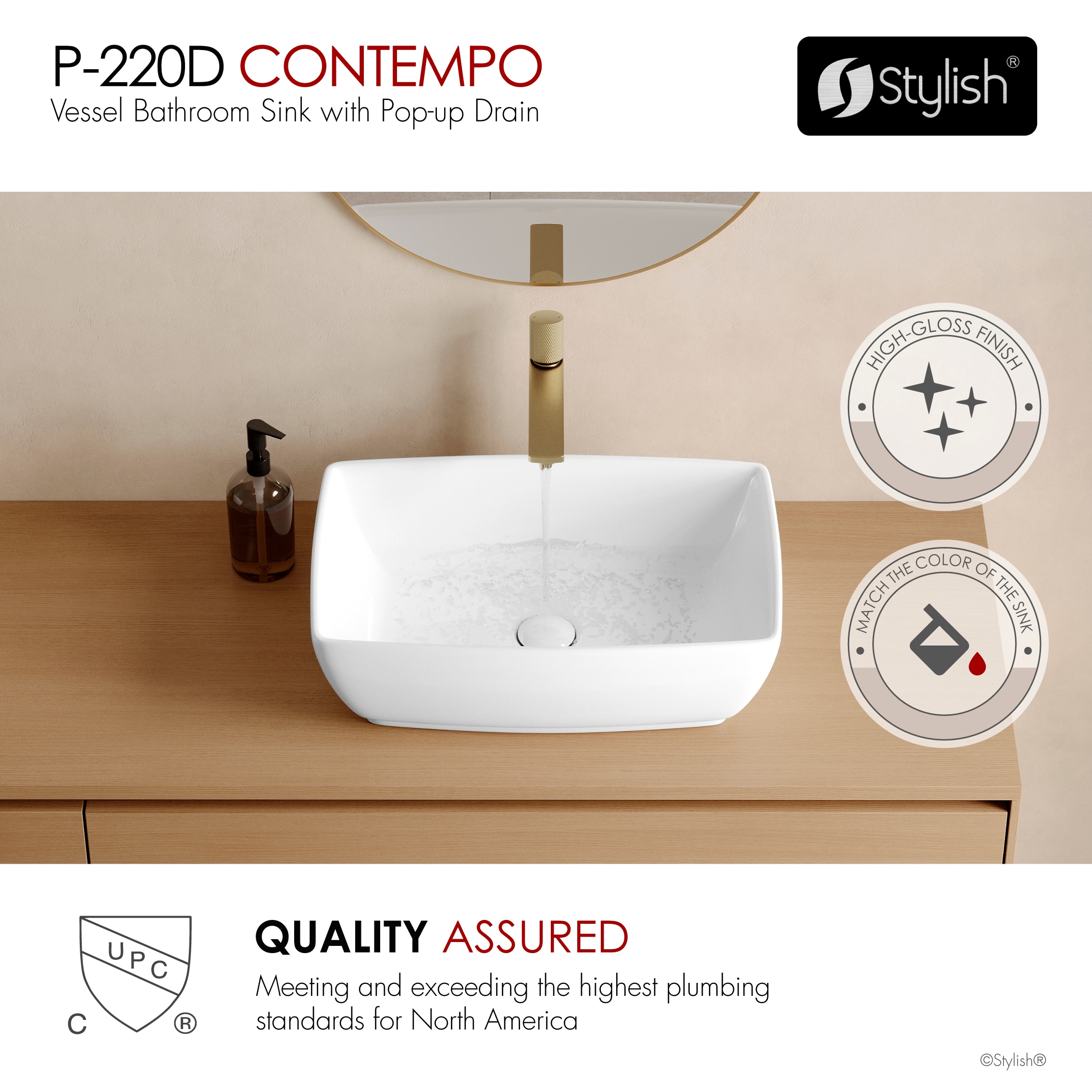 Stylish P-220D Bath-Sink - View #3