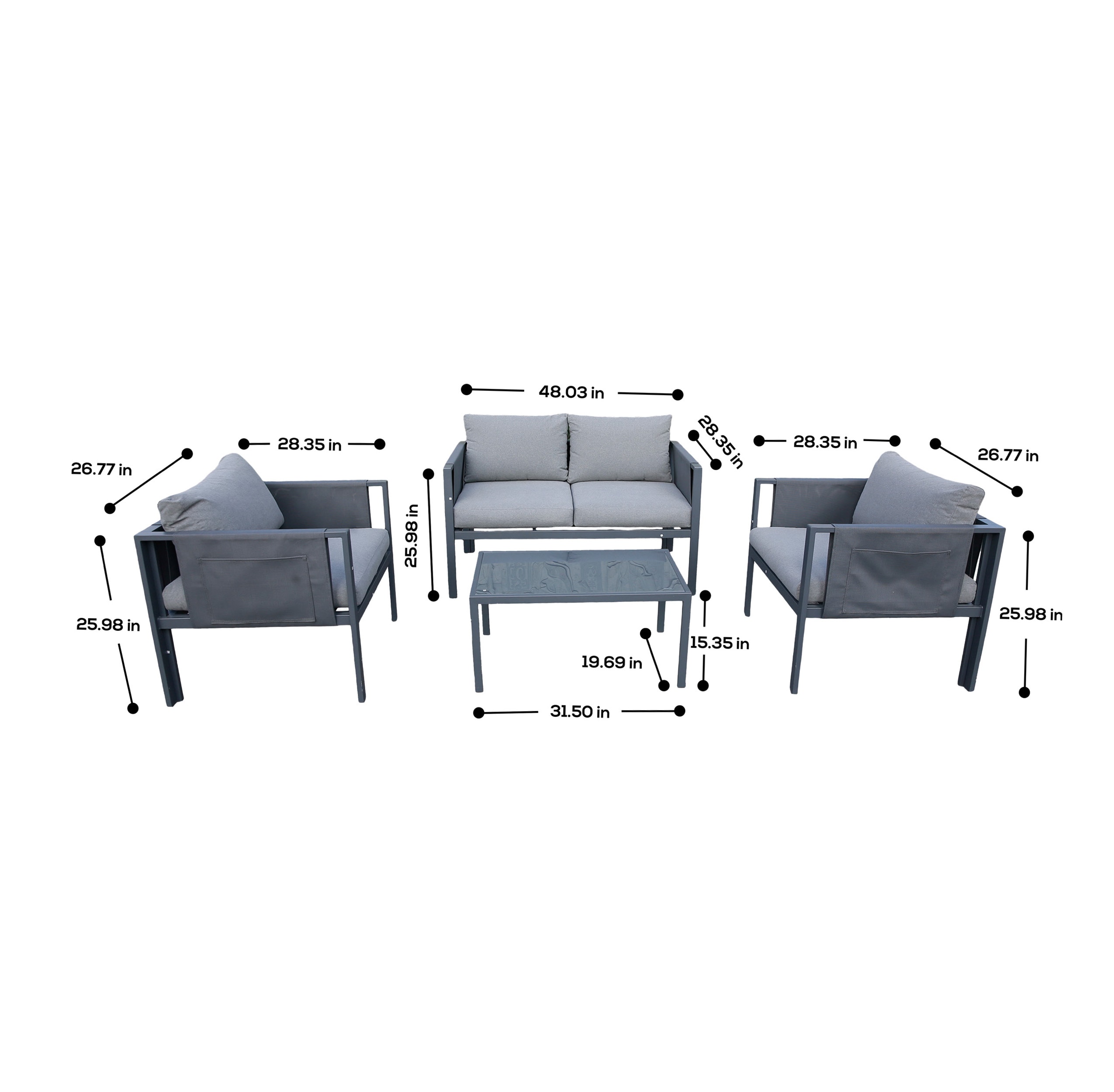 Deko Living COP30014 Patio-Conversation-Sets - View #3