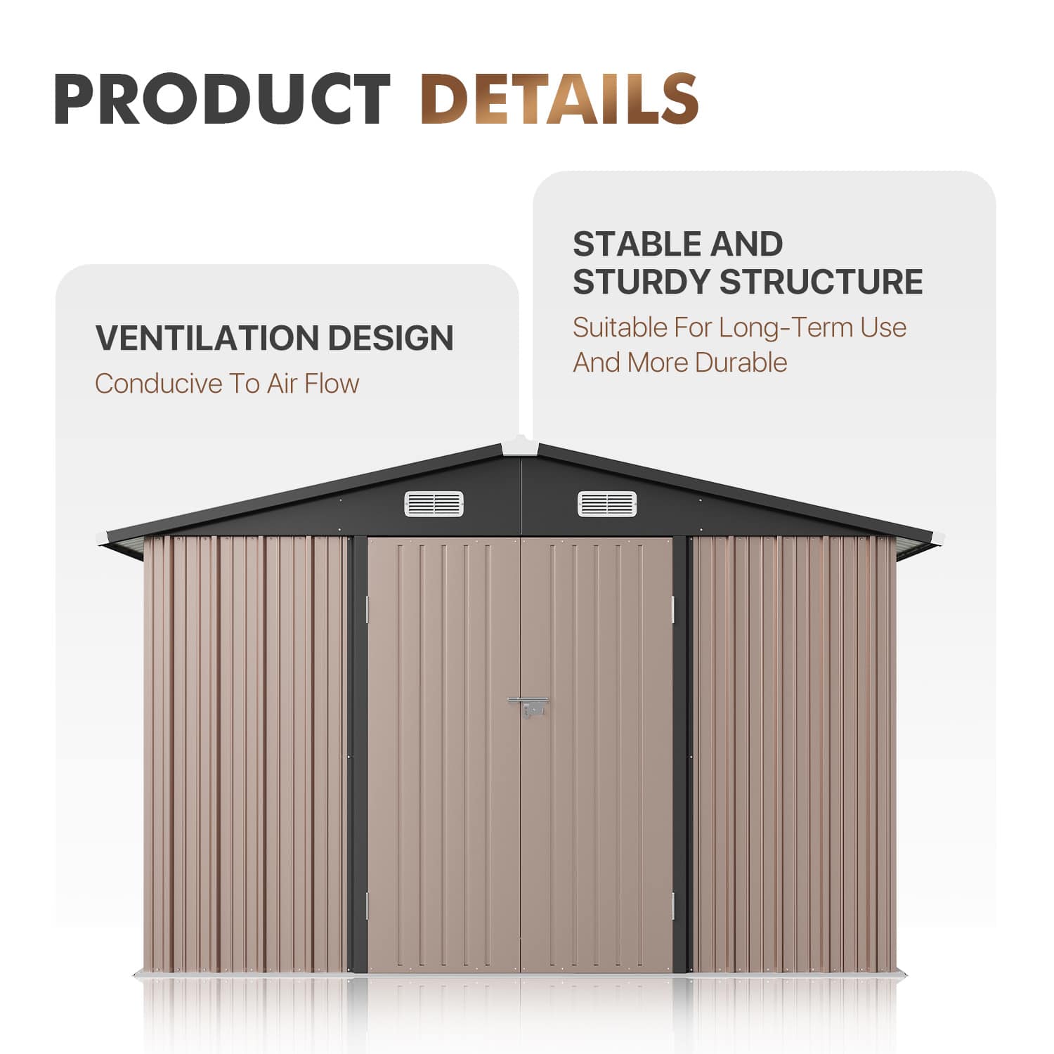 Sunmthink MSD1012-0711BR Metal-Storage-Buildings-Sheds - View #7