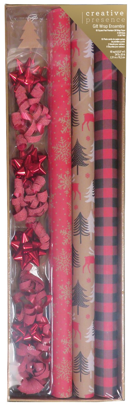 Creative Presence IG93084 2-ft x 24-ft Christmas Wrapping Paper