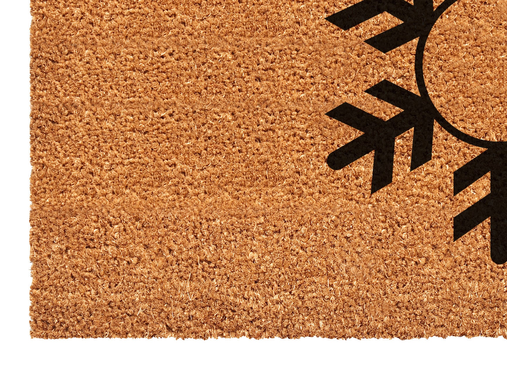 Callowaymills 3-ft x 6-ft Natural, Black Coir/Vinyl Rectangular Indoor ...