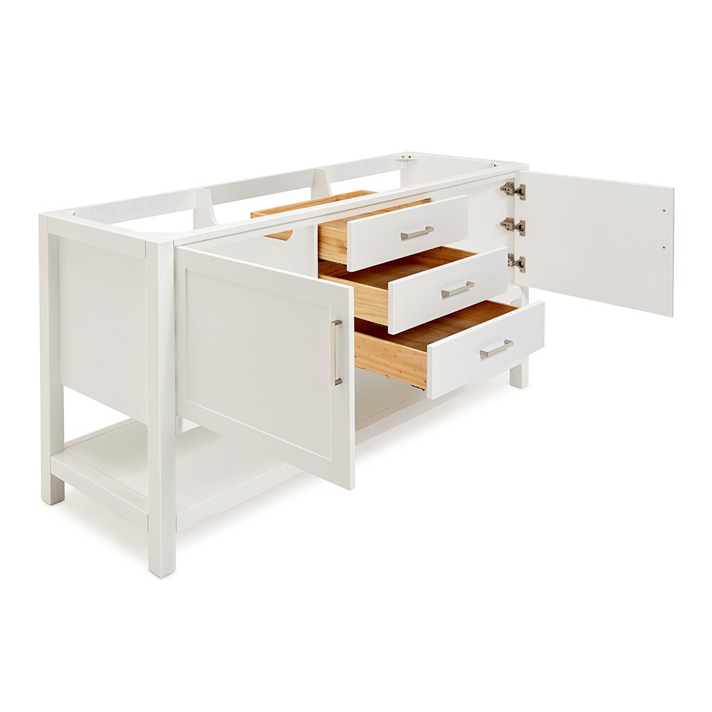 Bayhill 72'' White Solid Wood Double Freestanding Bathroom Vanity