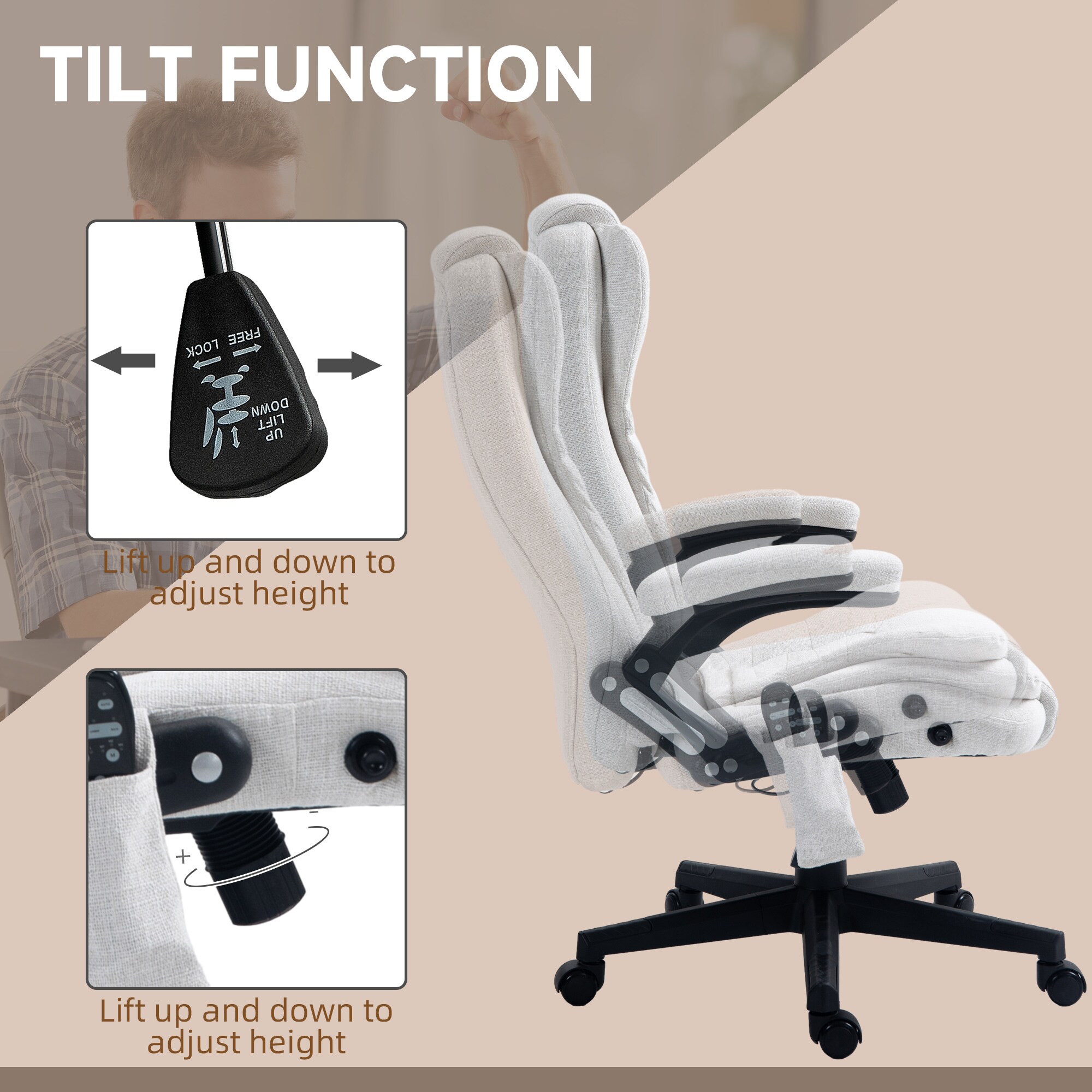 HomCom 921-171V87CW Office-Chairs - View #9