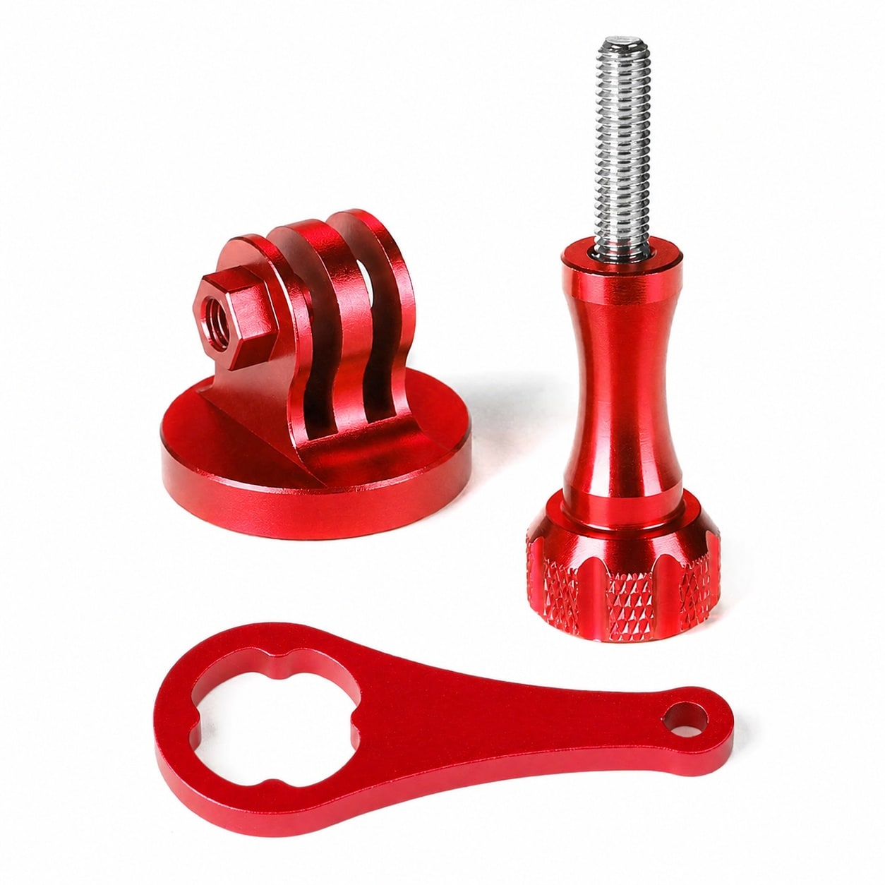 KIWDZFU  Aluminum Tripod Mount Adapter Set for Action Cameras Compatible with Hero 13 12 11 10 9 8 7 6 5 Session Max AKASO DJI Insta360 Includes