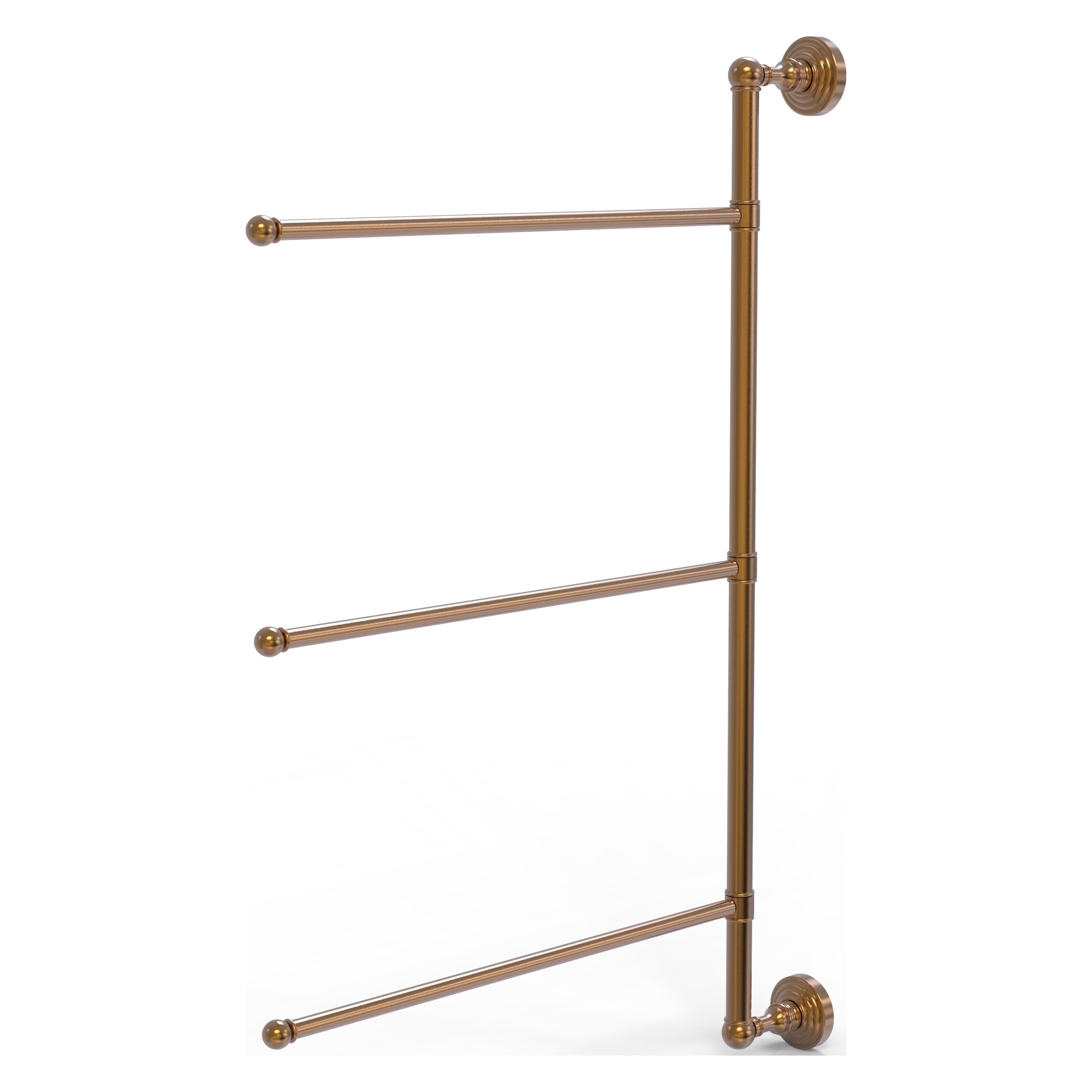Allied Brass WP-27/3/16/28-BBR Waverly Place 28-in Brushed Bronze Wall Mount Single Towel Bar
