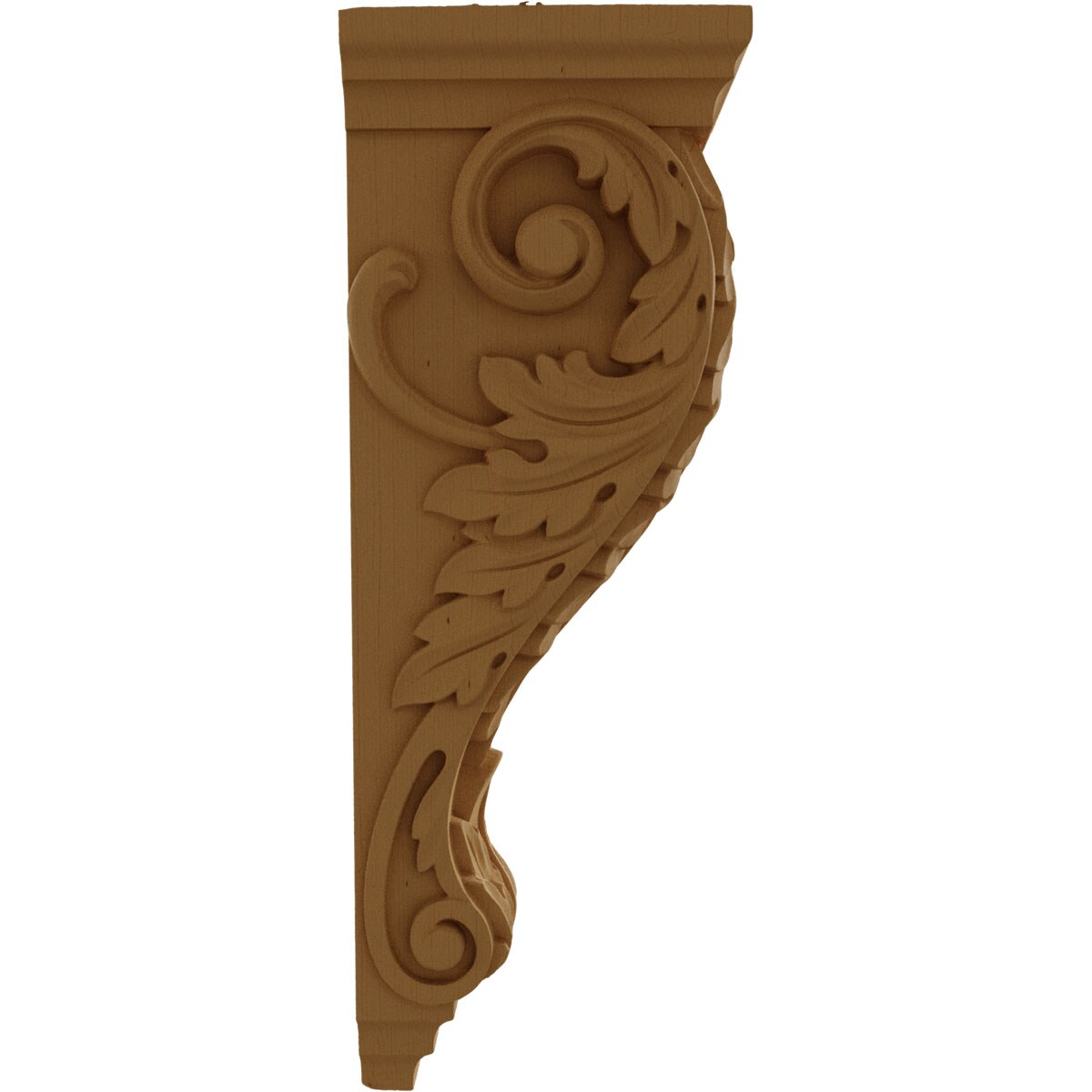 Alder Wood Acanthus Corbel 22" Height