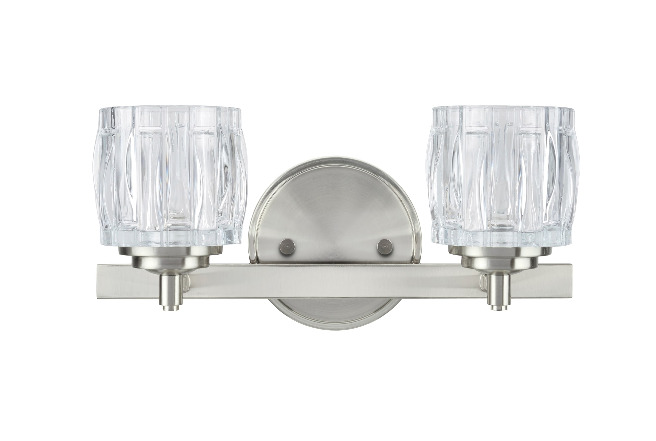 Aspen Creative Corporation 62110 13.25-in 2-Light Brushed Nickel Transitional Vanity Light