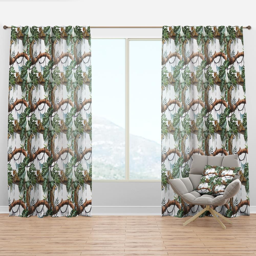 Designart CTN19326-52-120 120-Inches Yellow Room darkening Thermal lined Rod pocket Single curtain panel