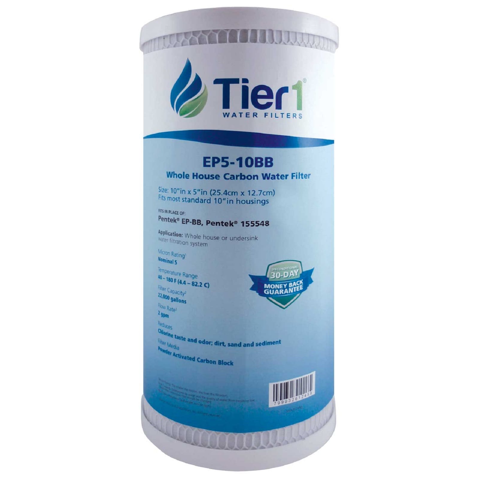 Tier1 TIER1-EP5-10BB EP5-10BB Carbon block Whole house Replacement Filter