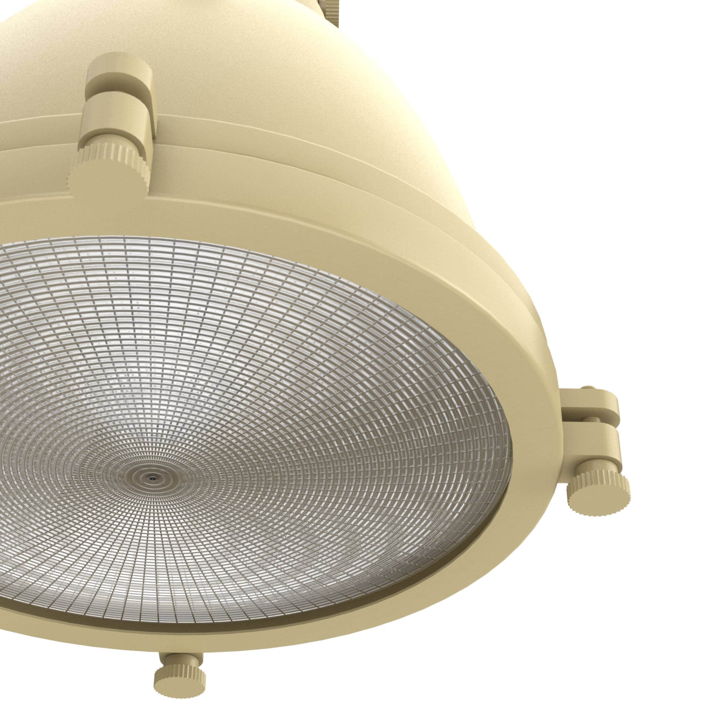 Modern Brass and Clear Glass Dome Pendant Light