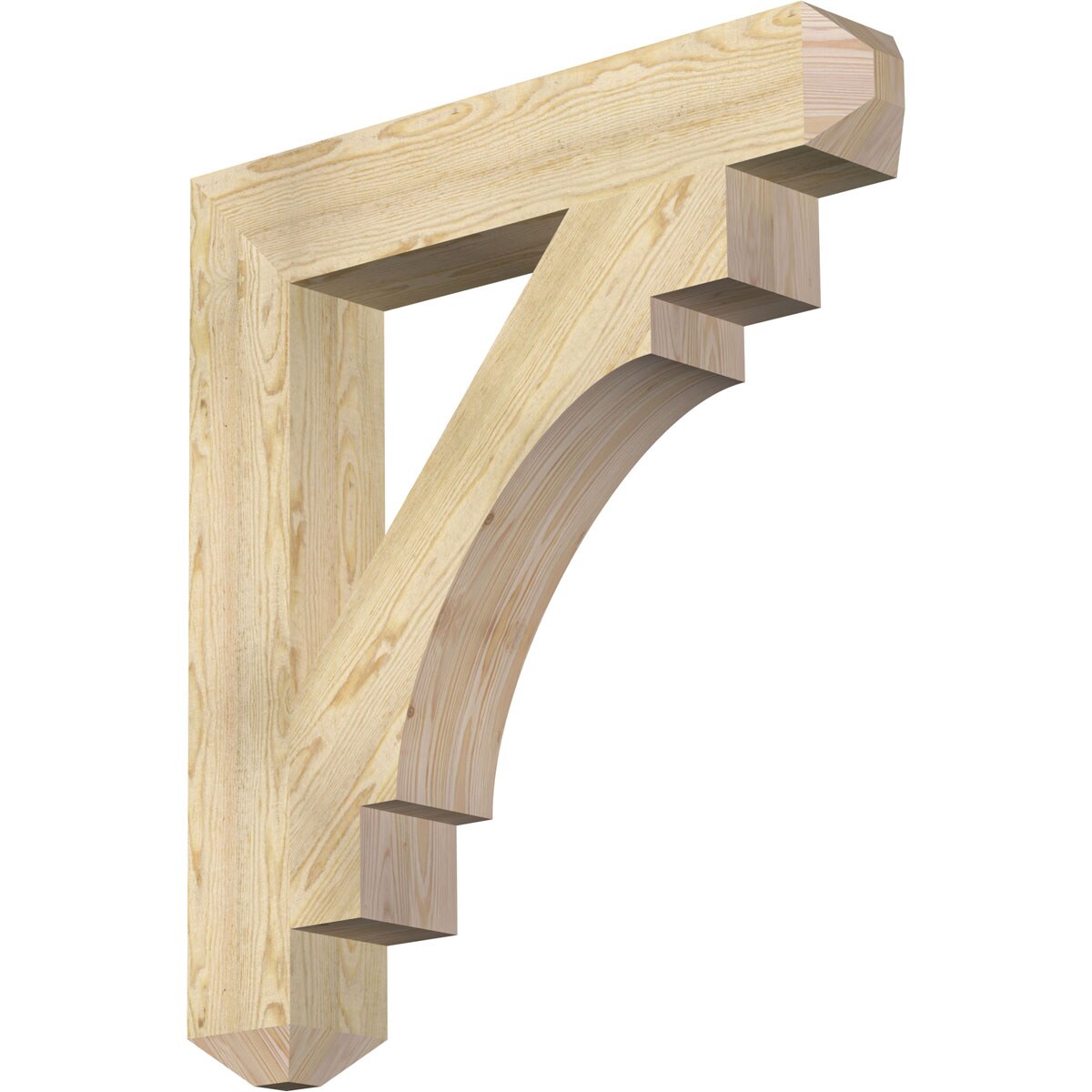 Ekena Millwork BKT06X36X40MRC04RDF Merced craftsman rough sawn 6-in x 36-in x 40-in Douglas fir Brown Wood Standard bracket