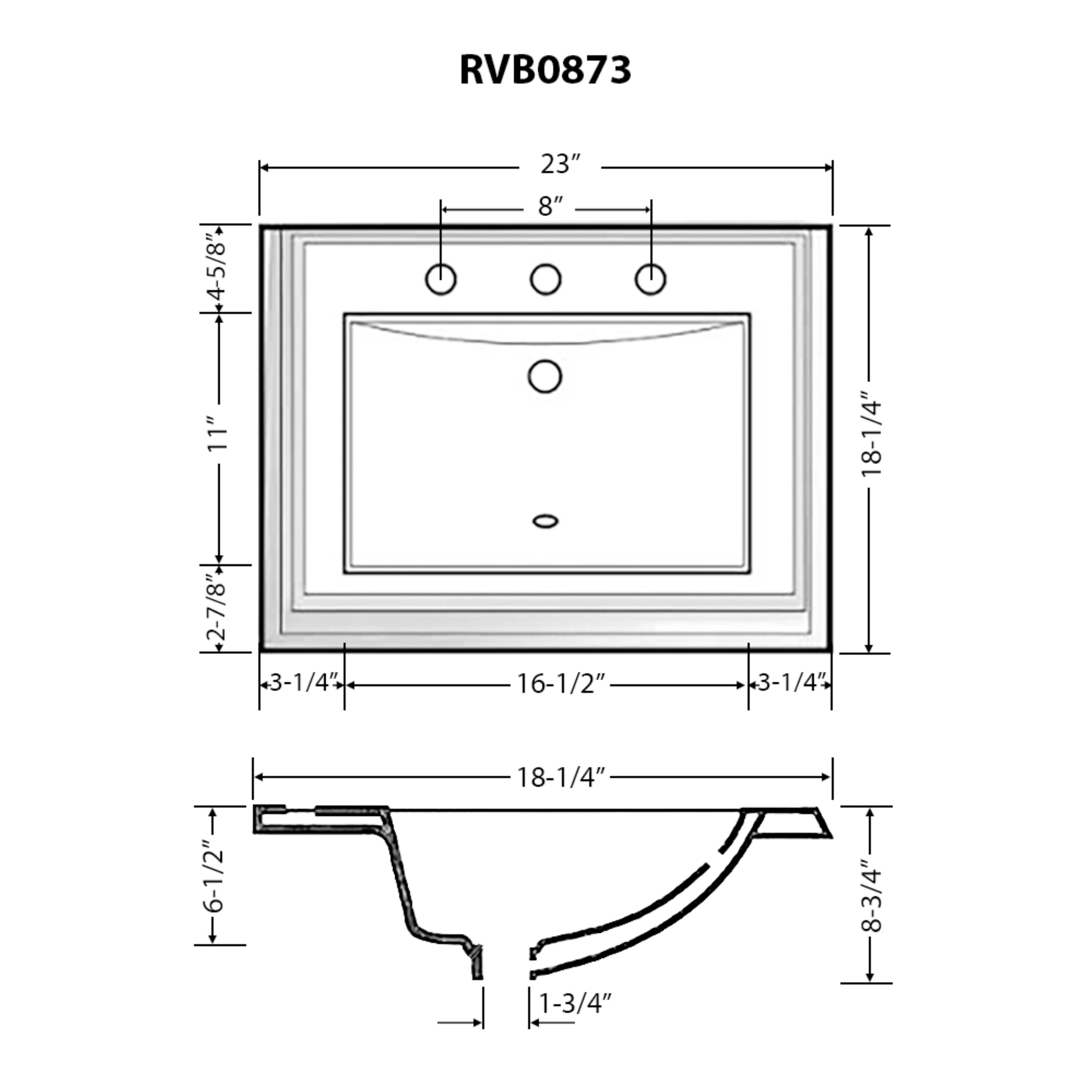 Ruvati RVB0873 Bath-Sink - View #7