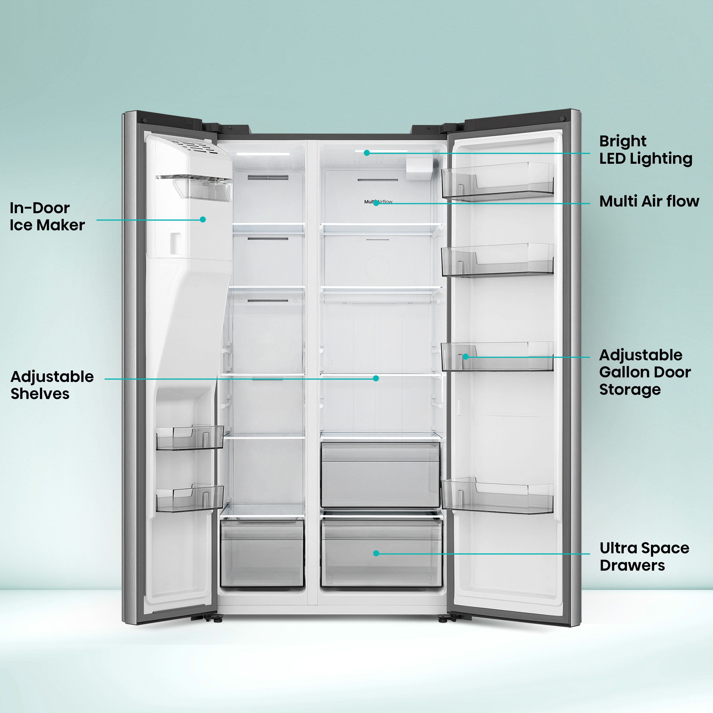Hisense HRS290P5FSE Side-By-Side - View #12
