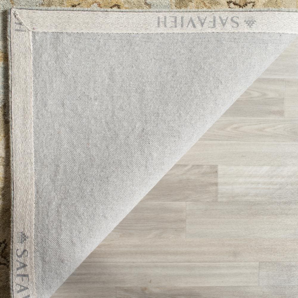 Elysian Light Blue & Beige Hand-Tufted Wool 6' Square Rug