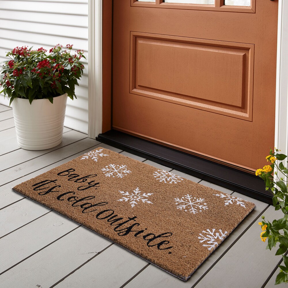 Baby It's Cold Outside Coir Winter Doormat 30 X 18 Indoor